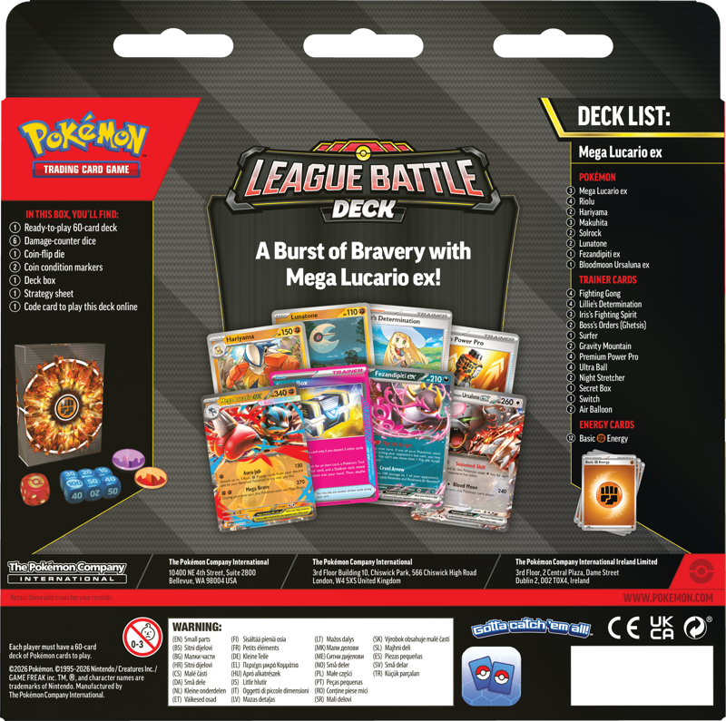 Pokemon Mega Lucario EX League Battle Deck