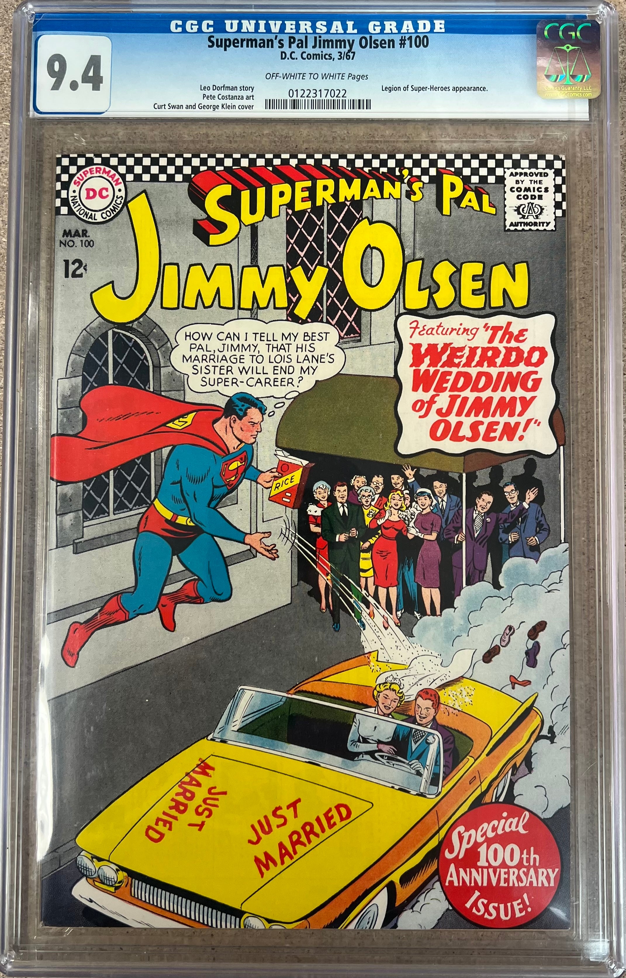 Superman's Pal Jimmy Olsen #100 CGC 9.4