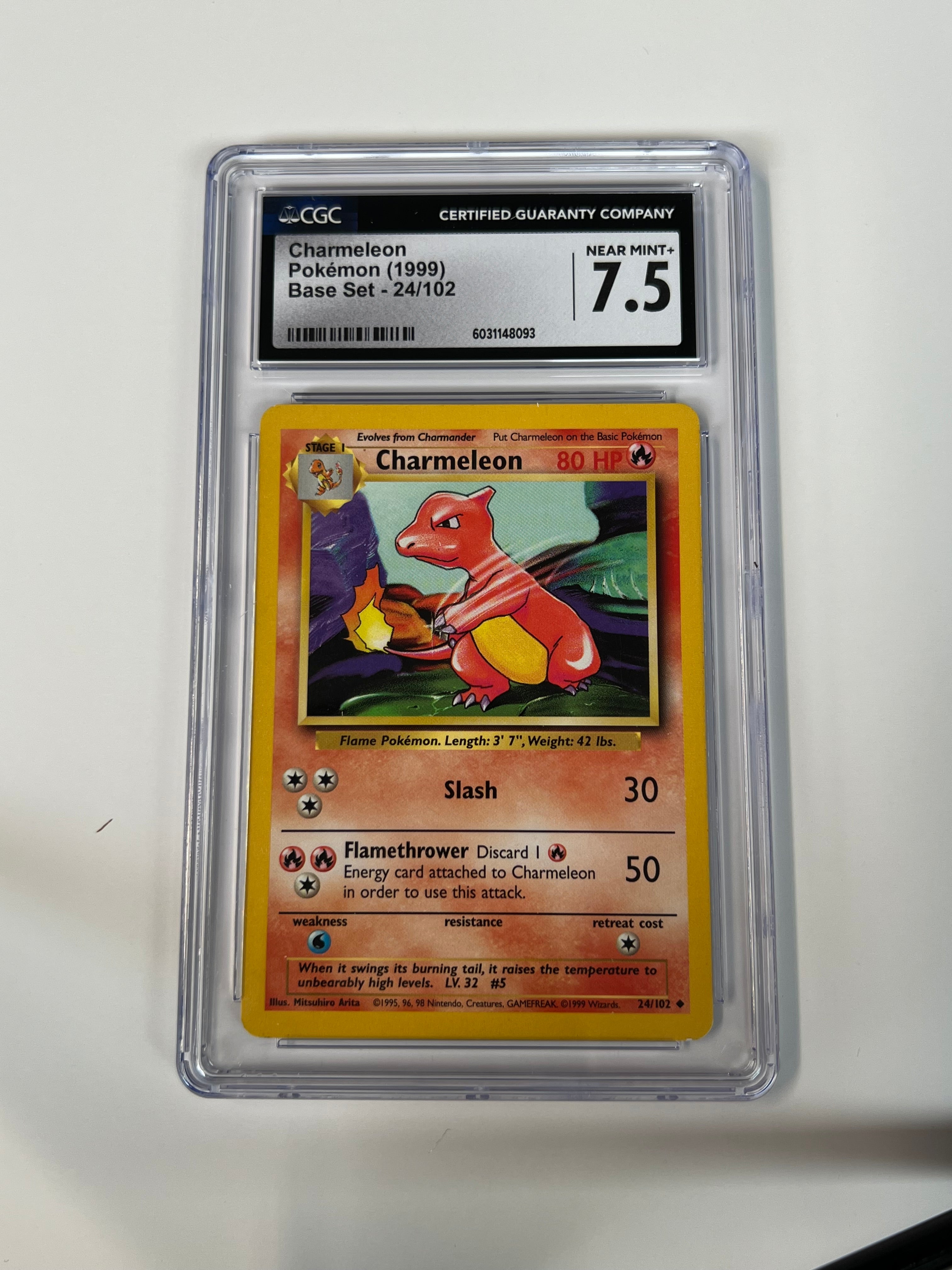 Charmeleon Base Set 24/102 CGC 7.5