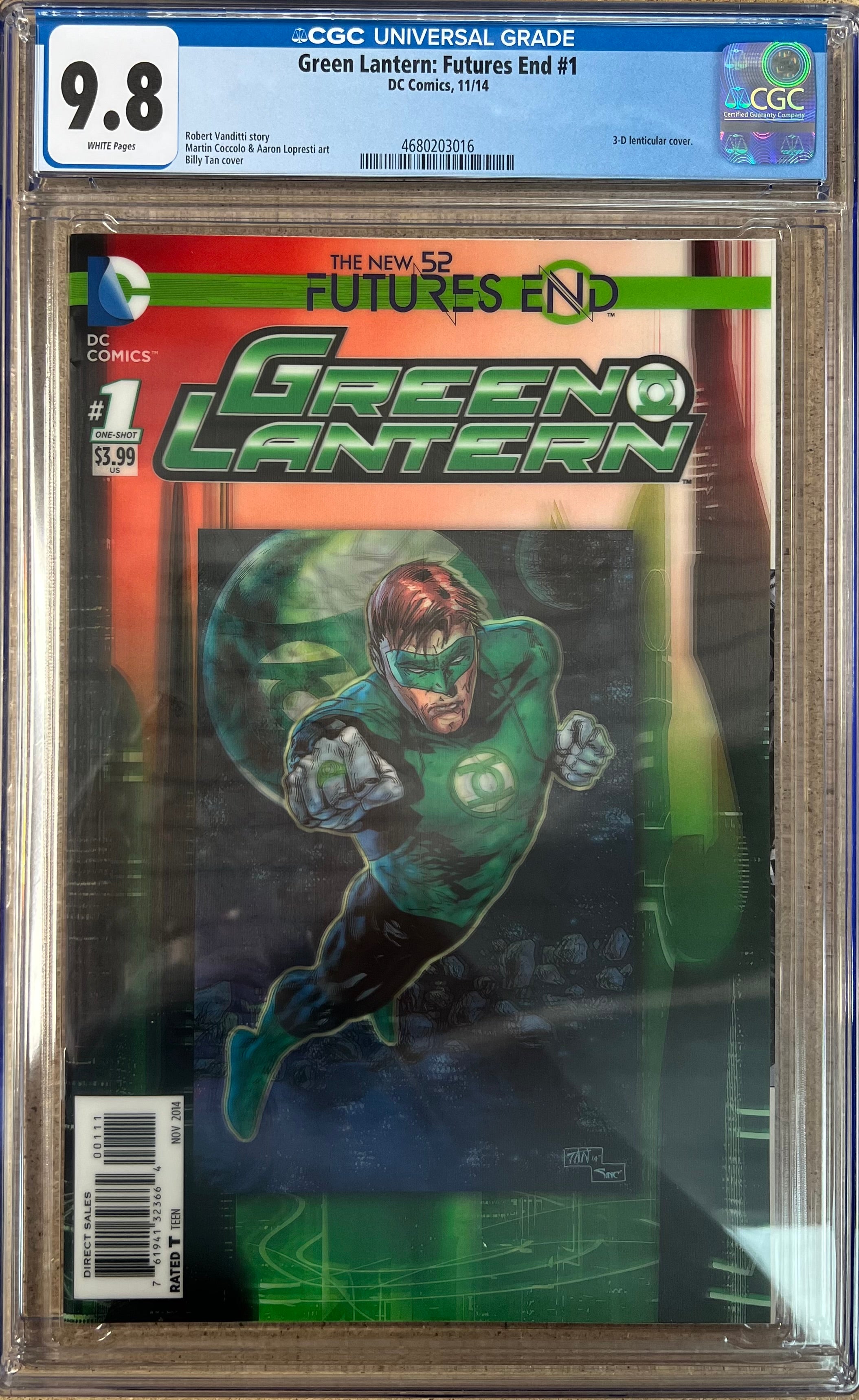 Green Lantern Futures End #1 Lenticular Cover CGC 9.8