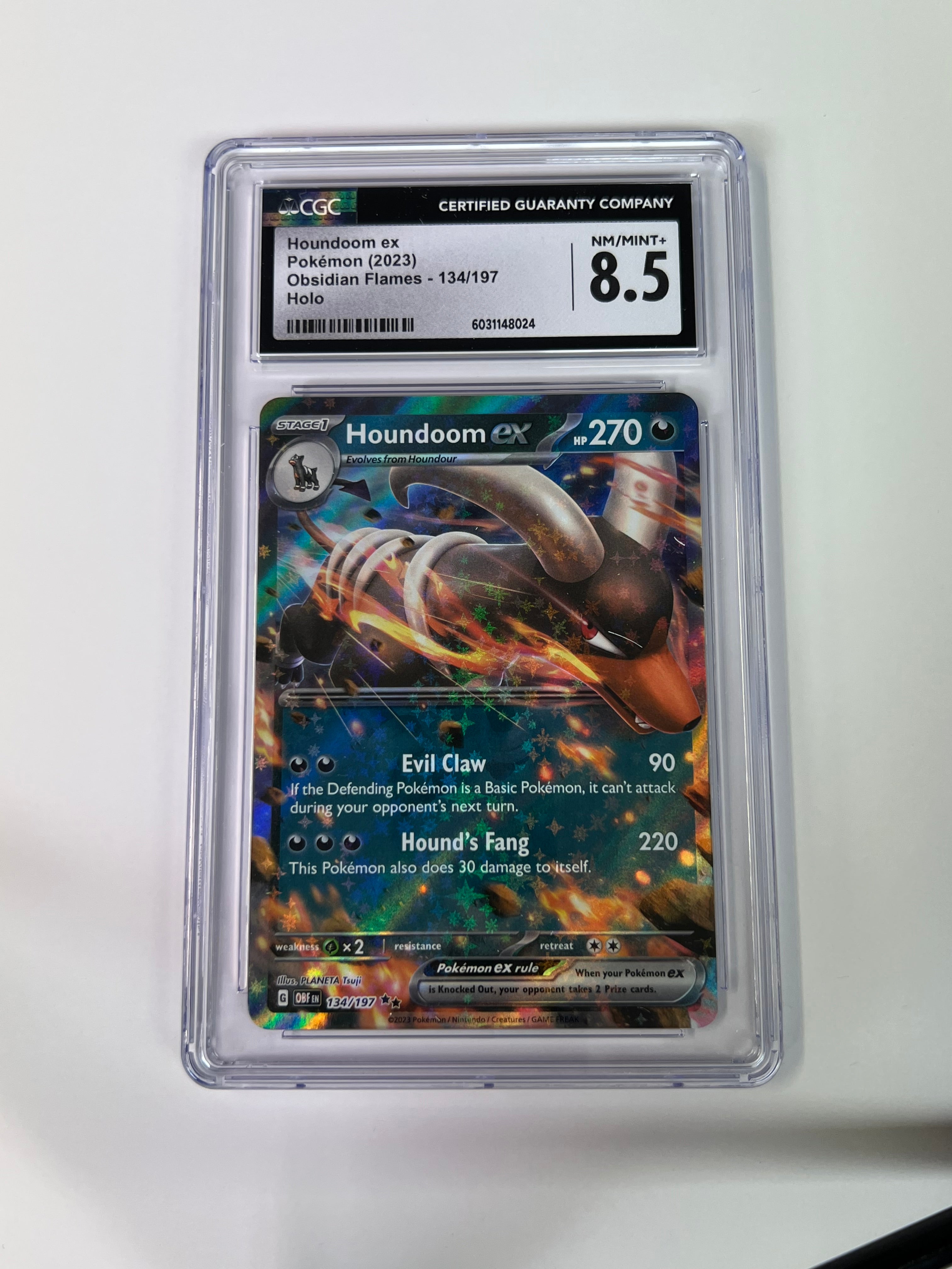 Houndoom EX Obsidian Flames 134/197 CGC 8.5