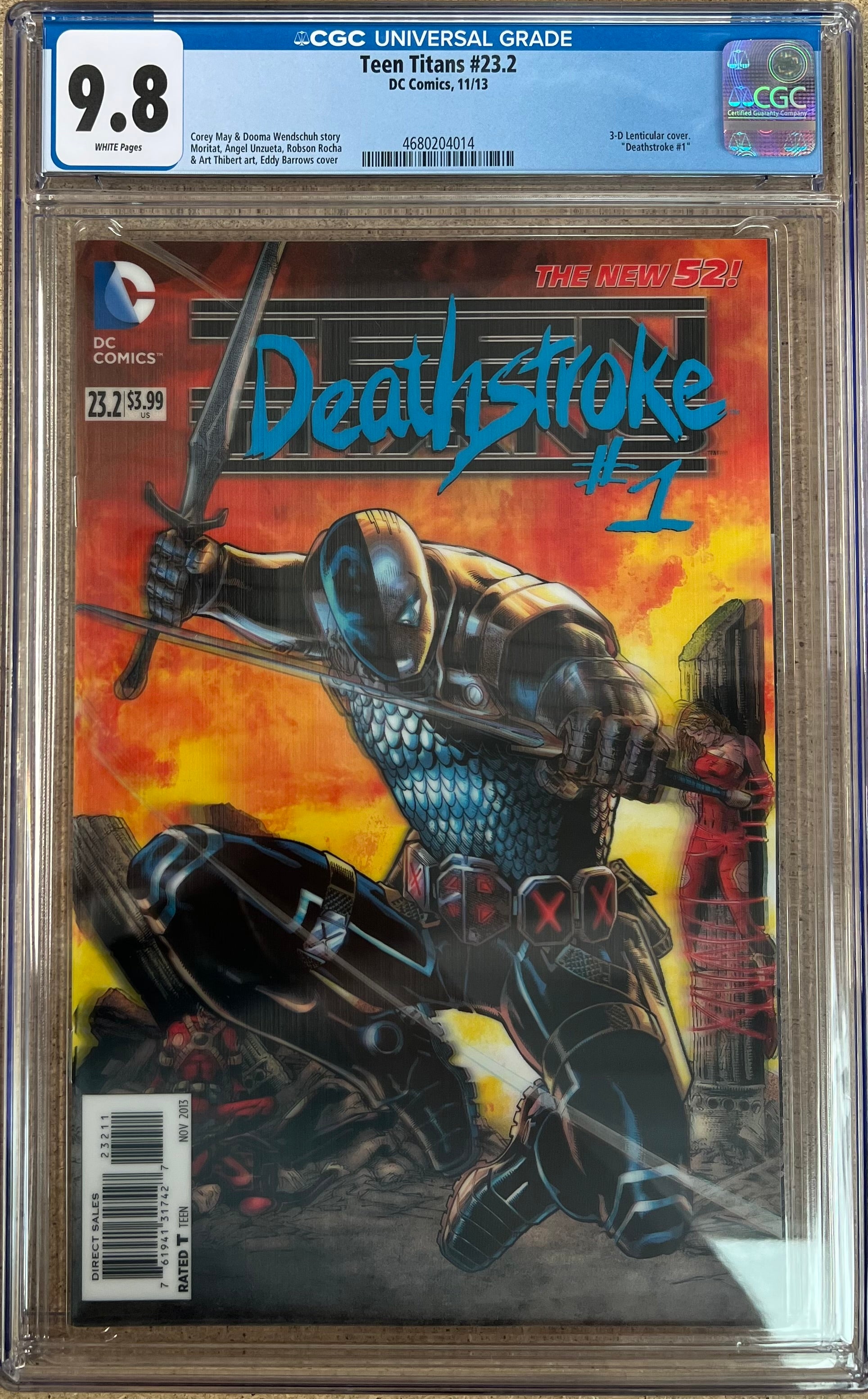 Teen Titans #23.2 Lenticular Cover CGC 9.8