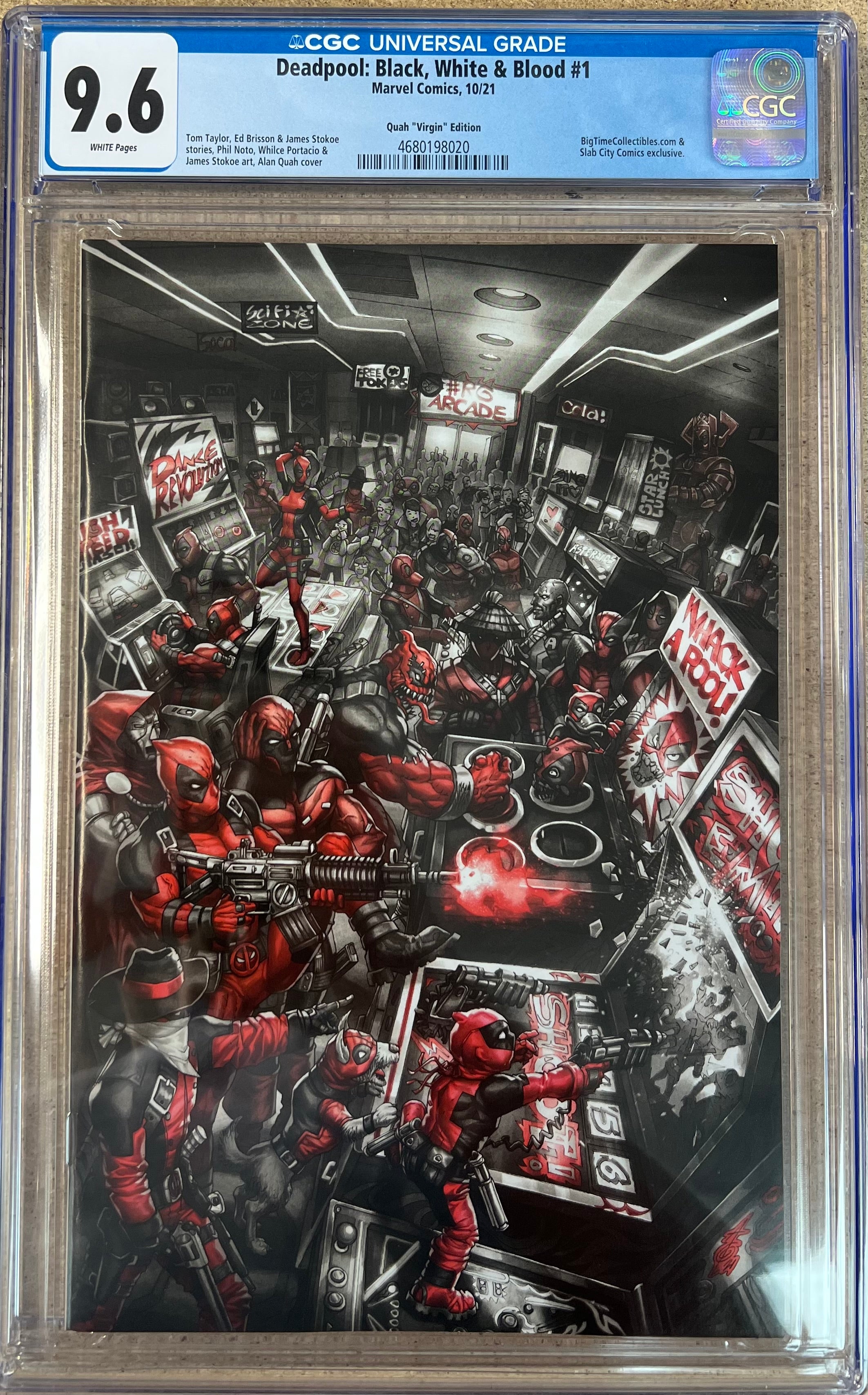 Deadpool: Black, White & Blood #1 Quah Virgin Variant CGC 9.6