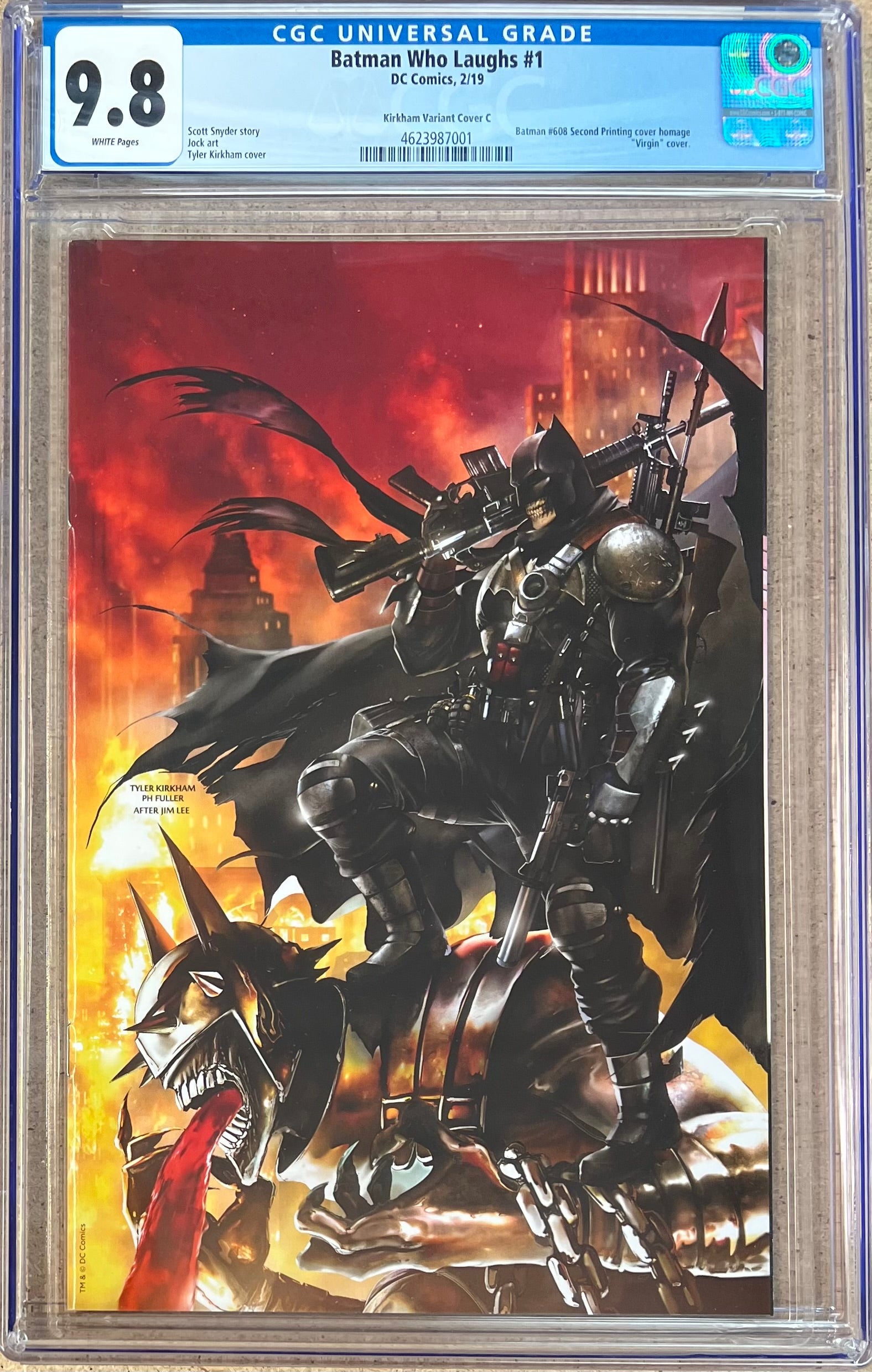 Batman Who Laughs #1 Kirkham Virgin Variant CGC 9.8