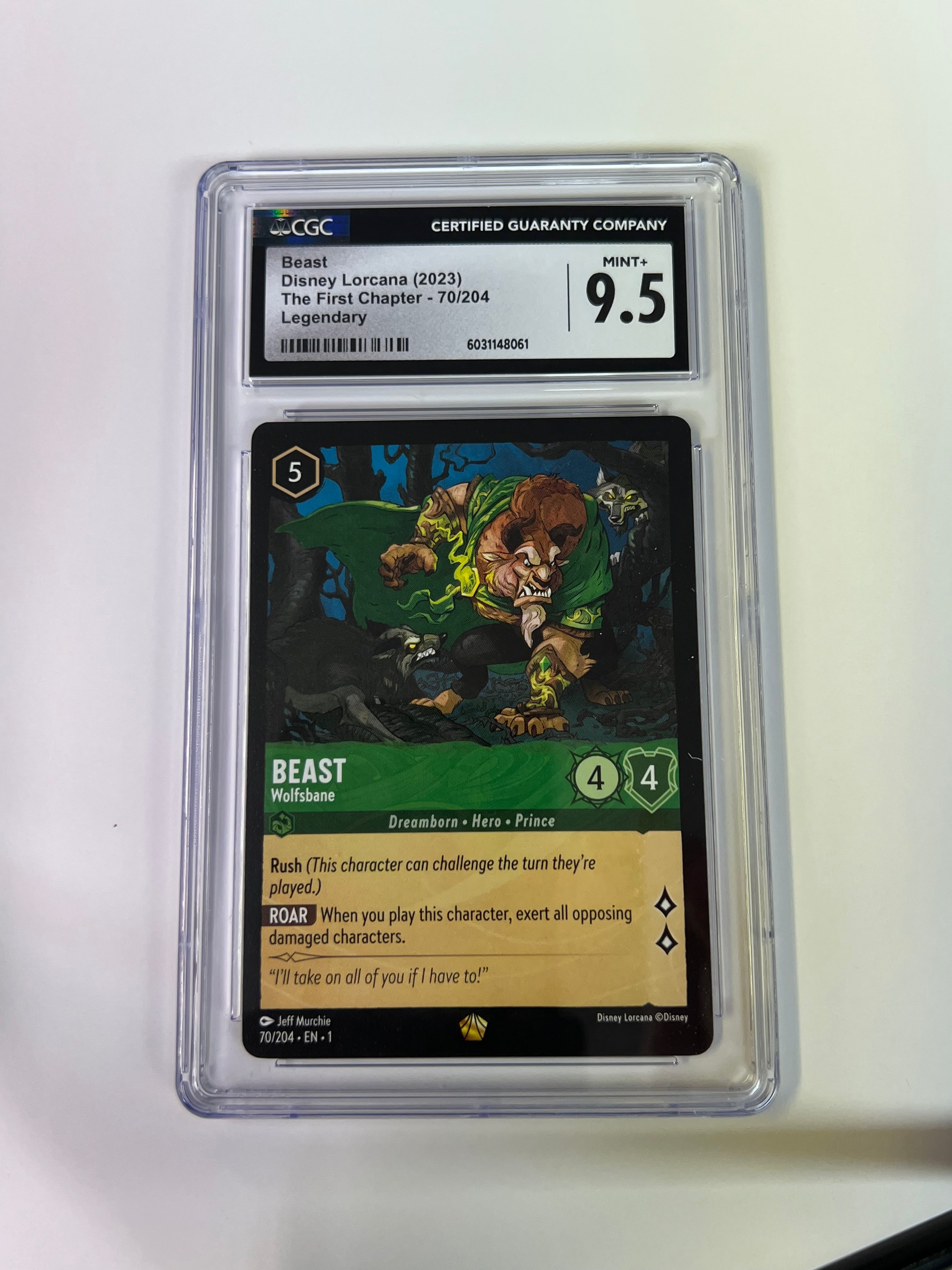 2023 Disney Lorcana Beast 70/204 CGC 9.5