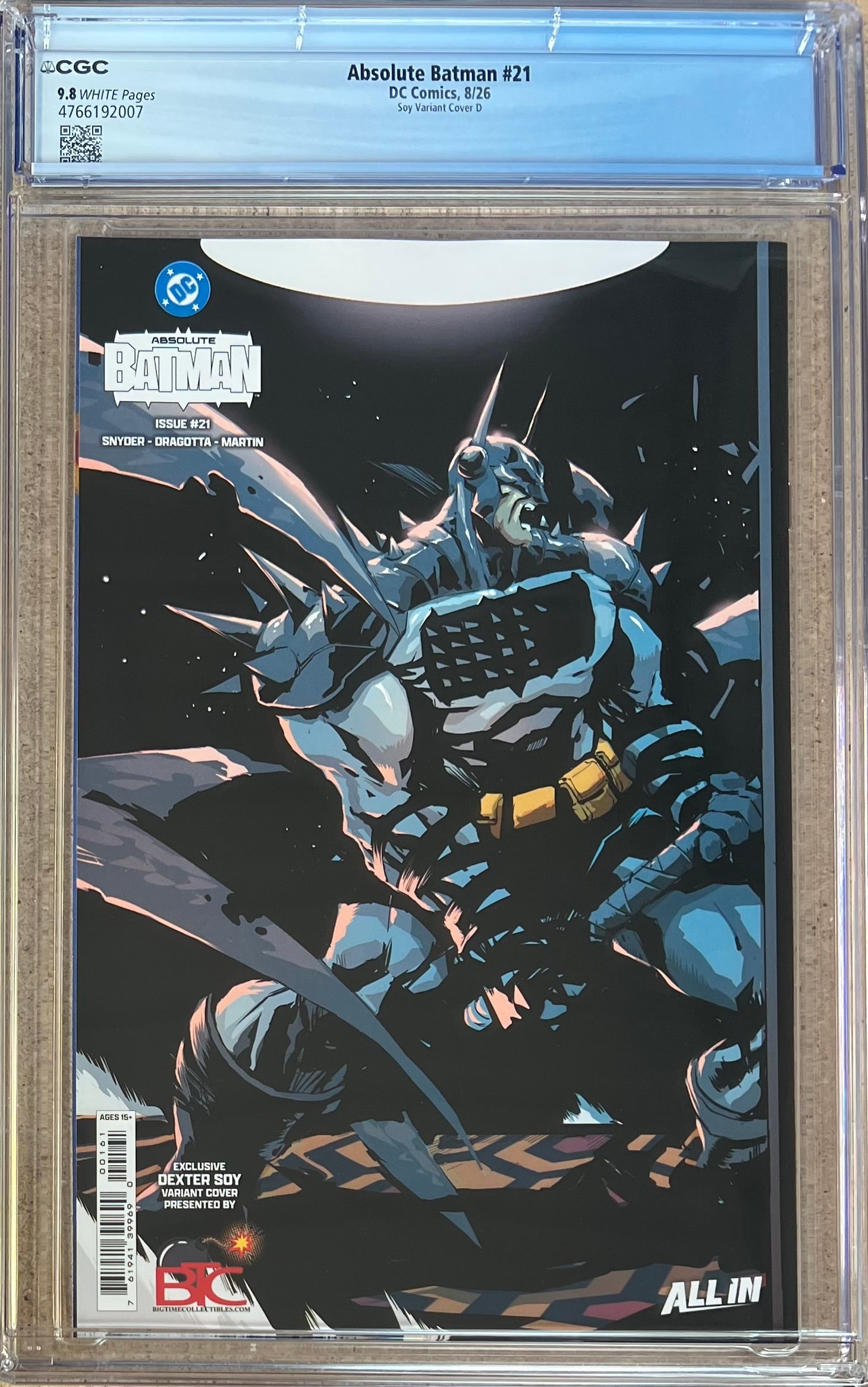 Absolute Batman #21 Dexter Soy Virgin Wraparound Variant CGC 9.8
