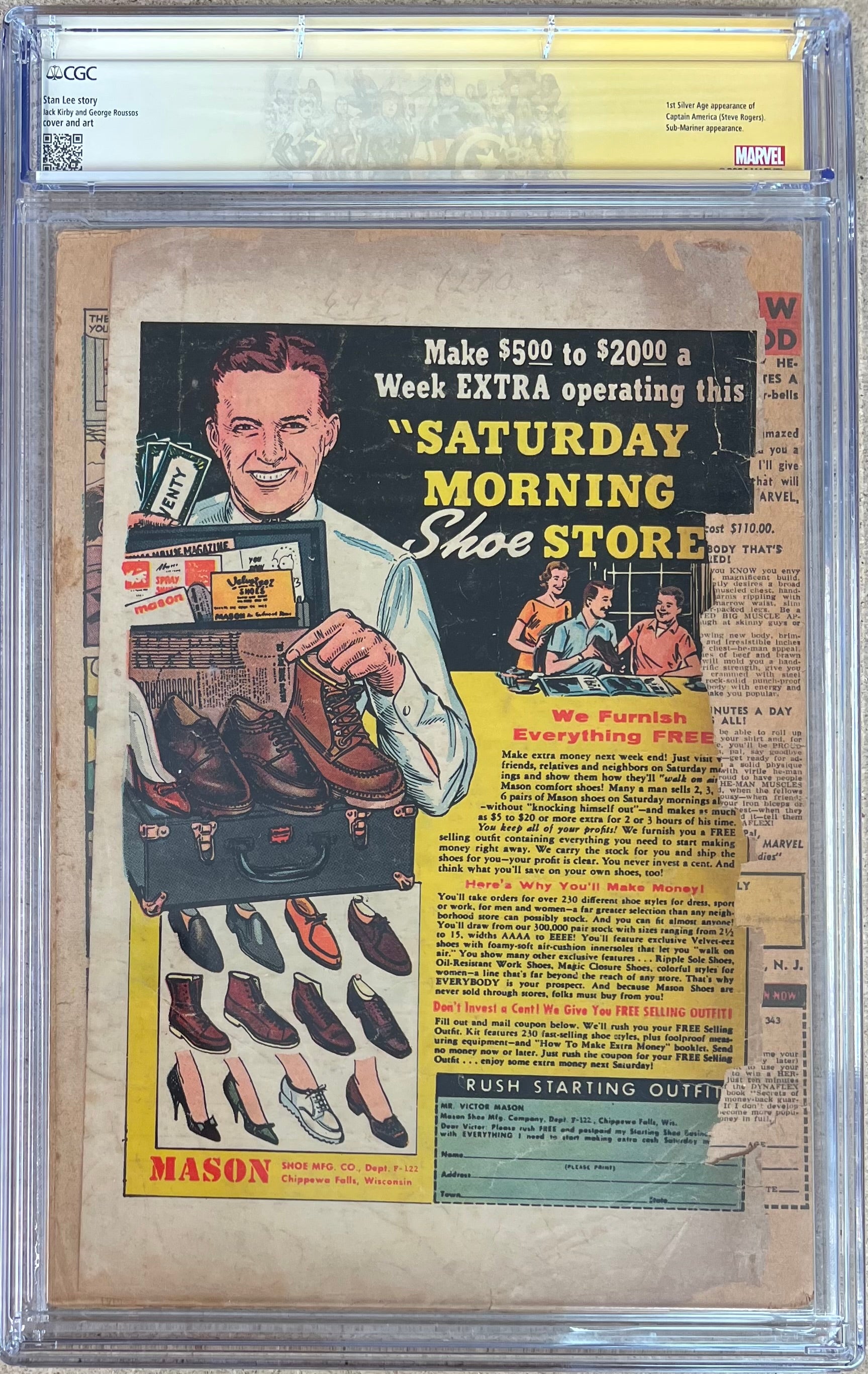 Avengers #4 Signed By Chris Evans SS CGC 0.5