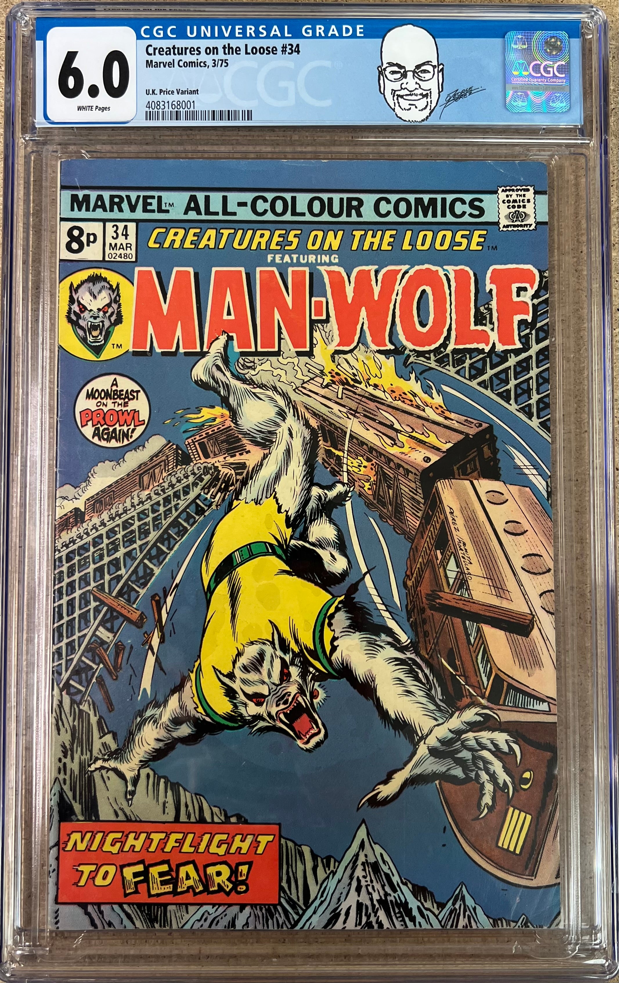 Creatures On The Loose #34 CGC 6.0 Perez Label