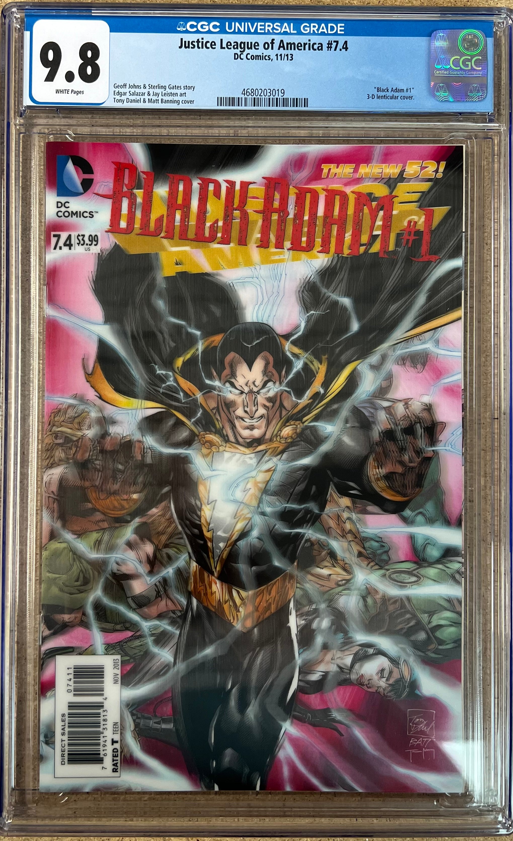 Justice League Of America #7.4 Lenticular Cover CGC 9.8