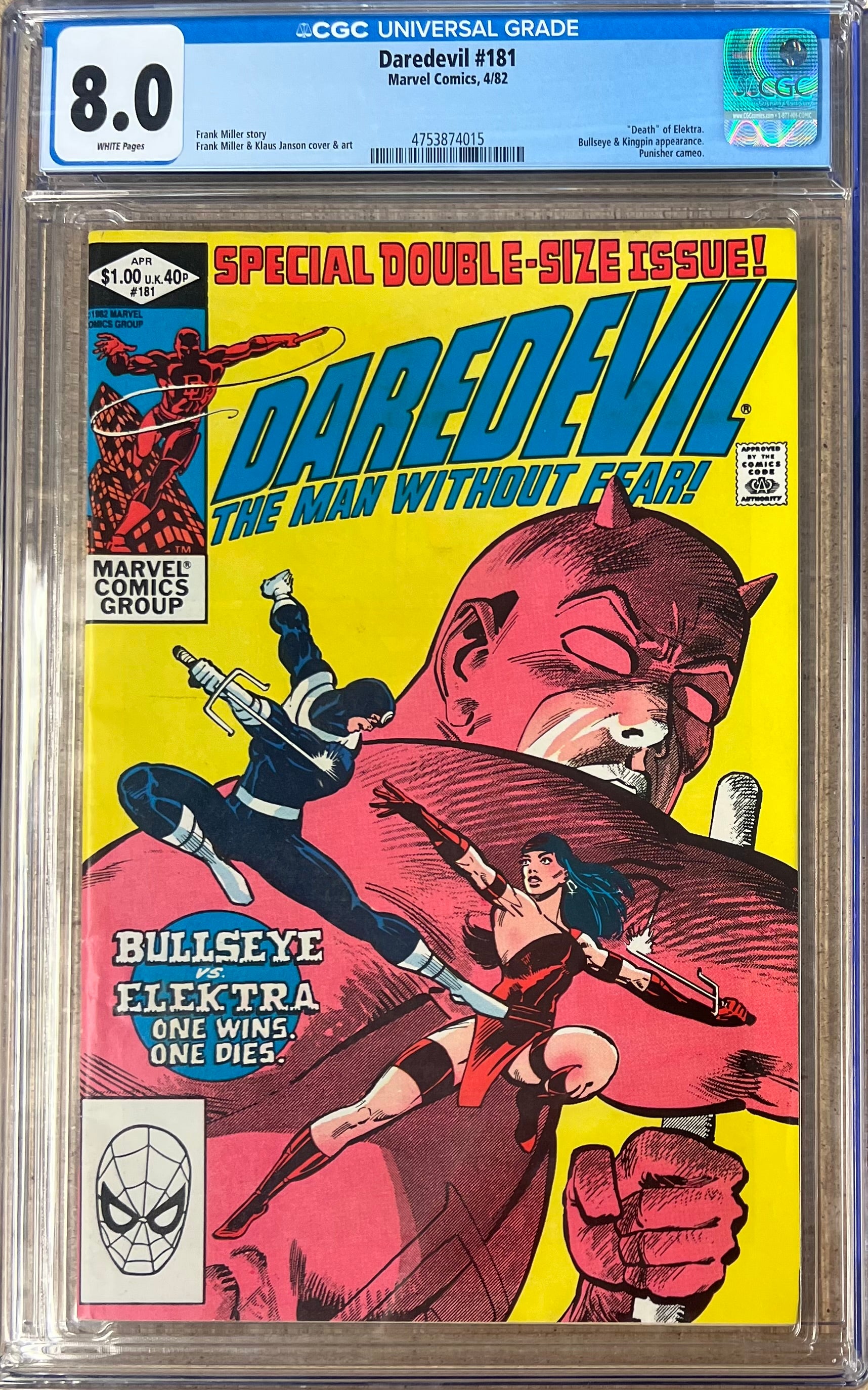 Daredevil #181 CGC 8.0