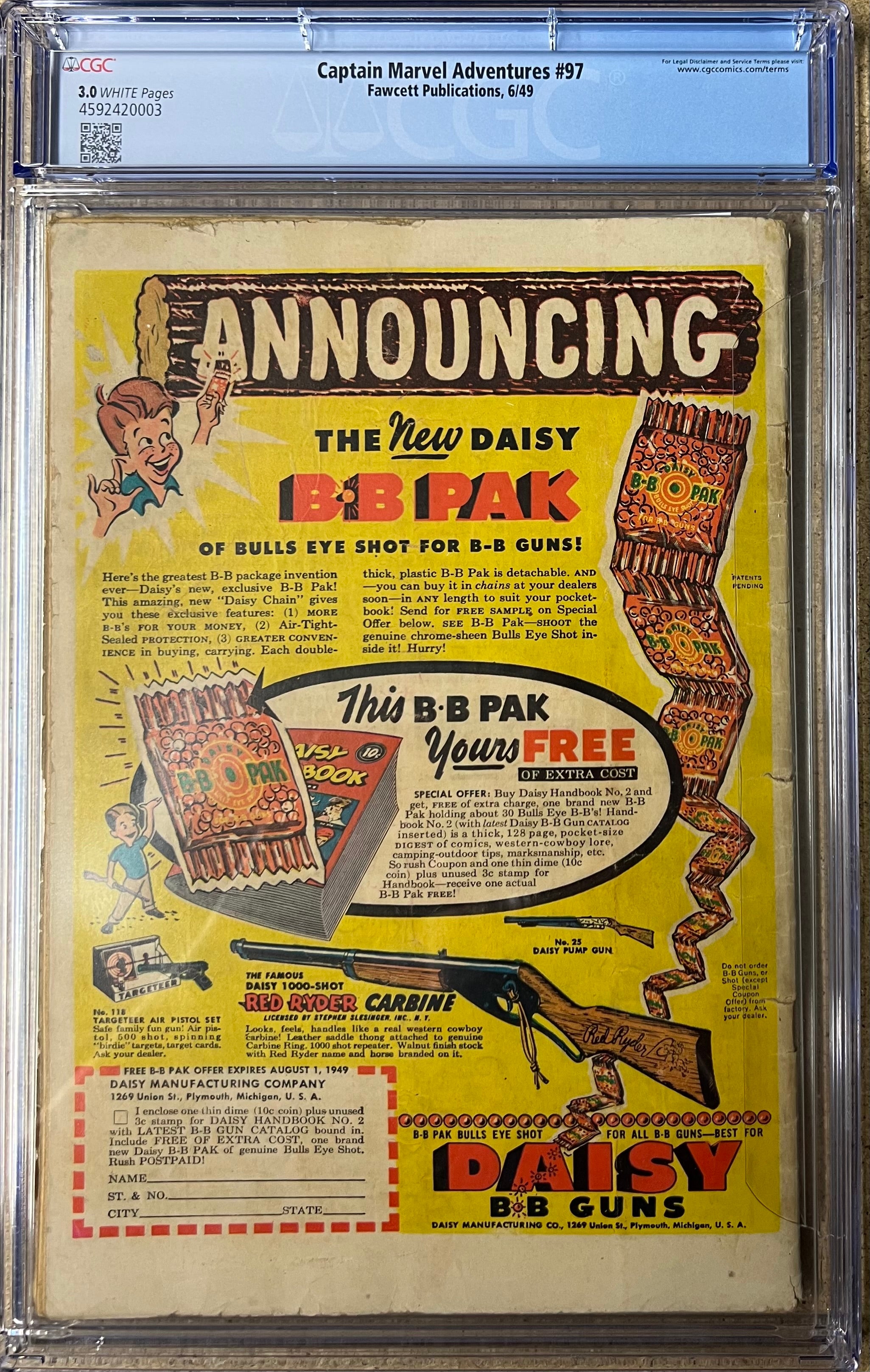 Captain Marvel Adventures #97 CGC 3.0