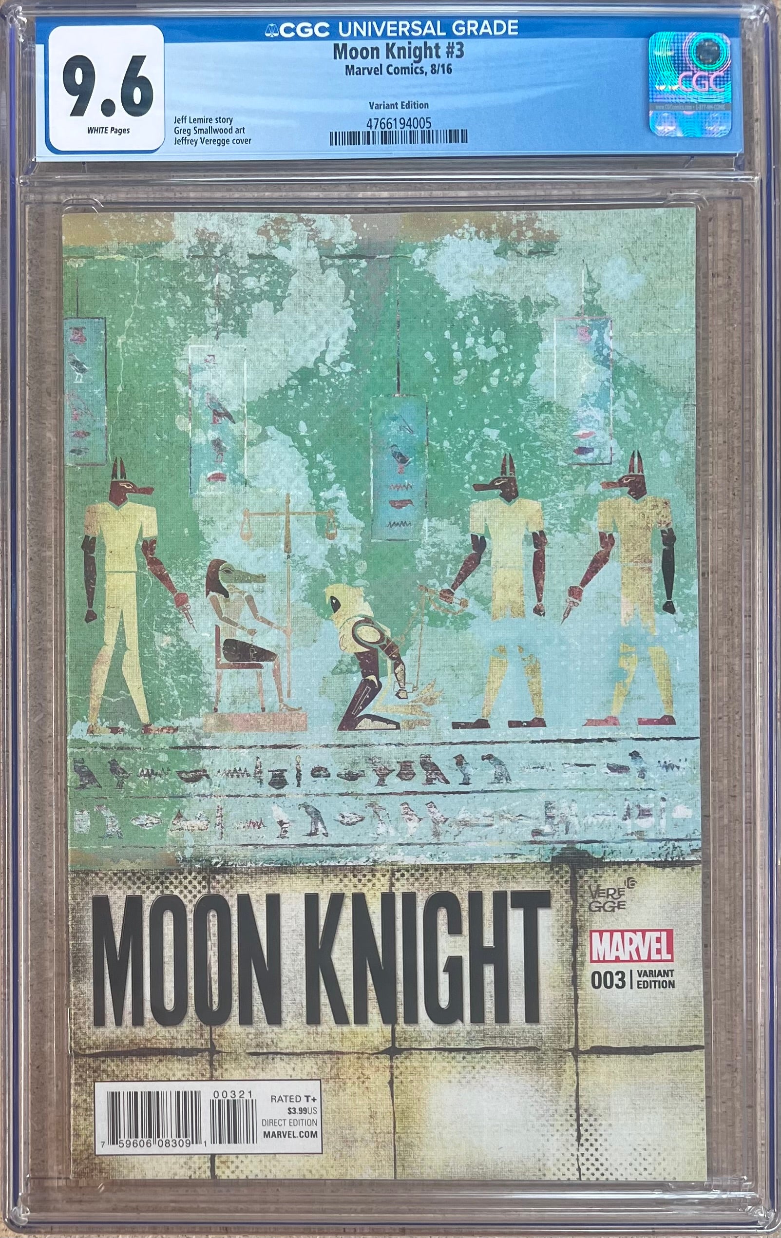 Moon Knight #3 Veregge Variant CGC 9.6