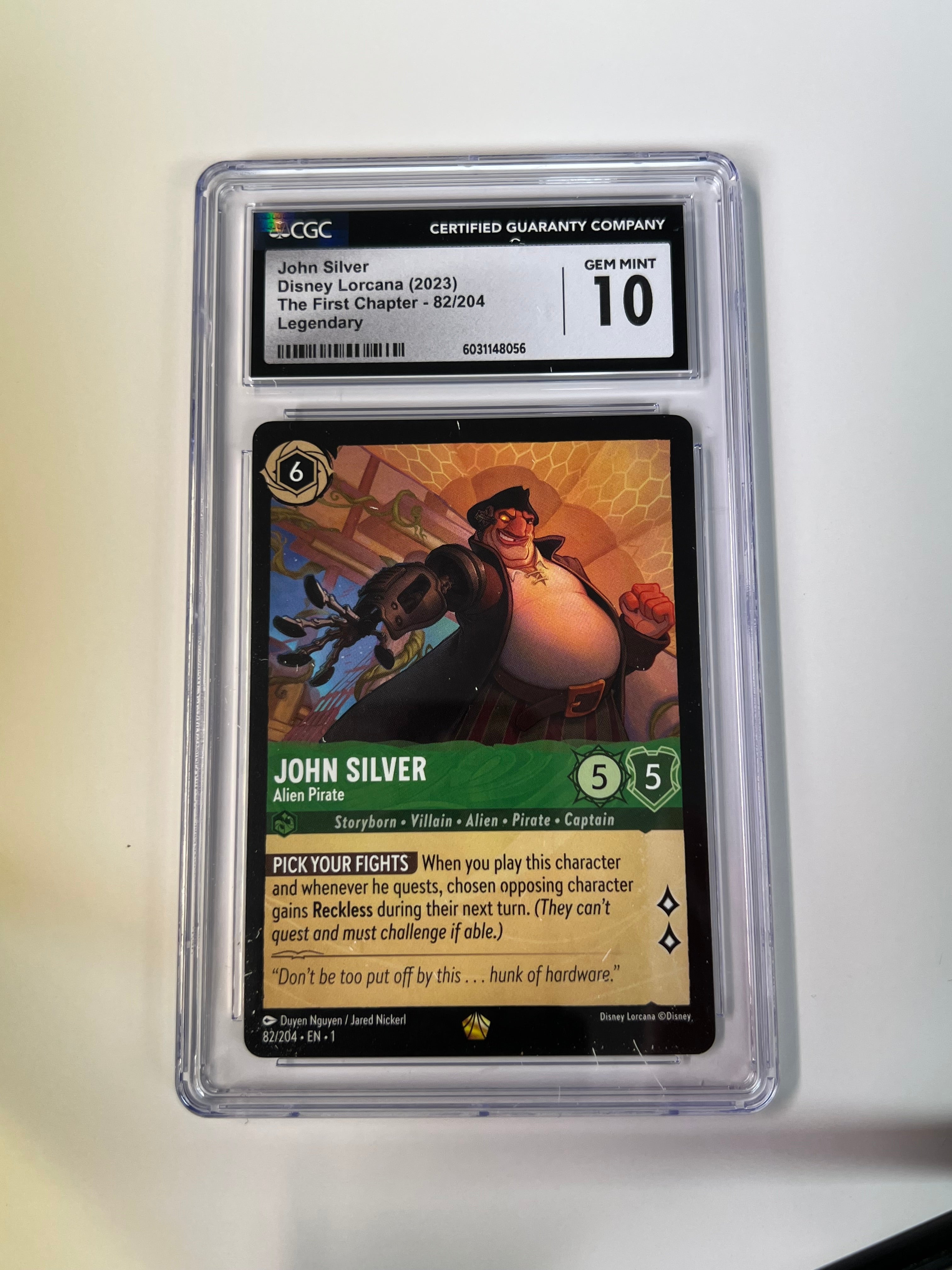 2023 Disney Lorcana John Silver 82/204 CGC 10