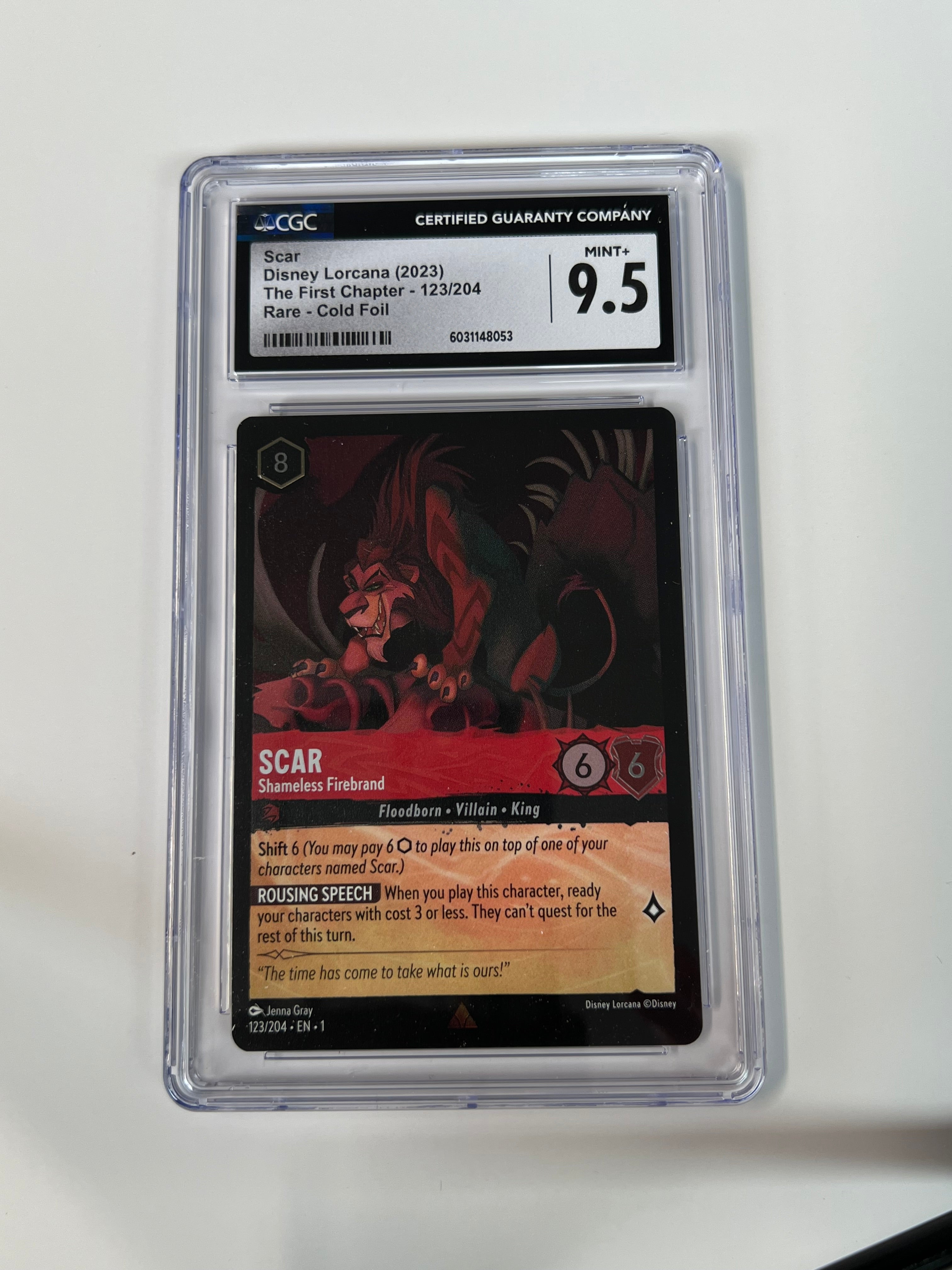 2023 Disney Lorcana Scar Vicious Cheater - 125/204 CGC 9.5