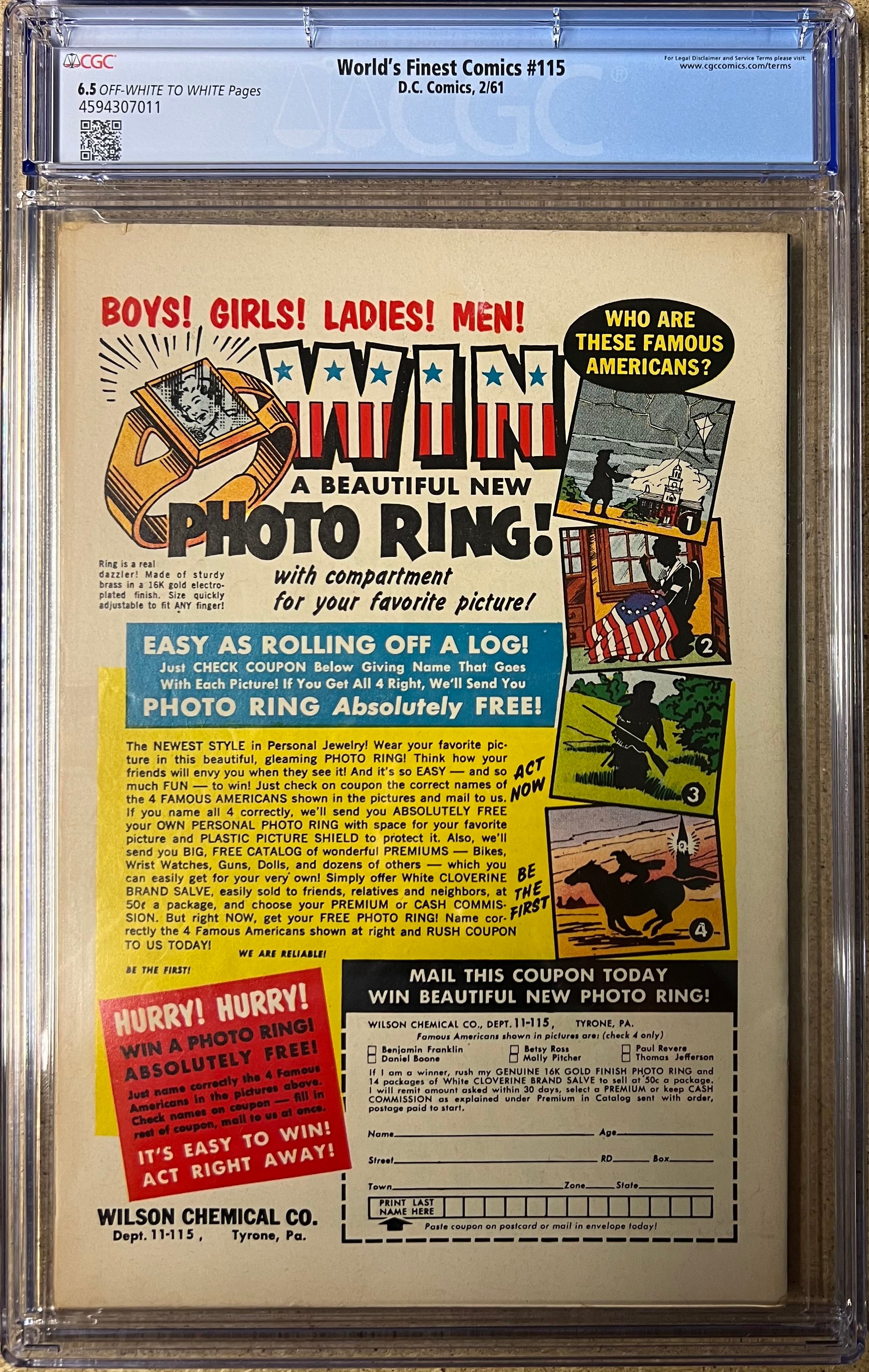 World's Finest Comics #115 CGC 6.5