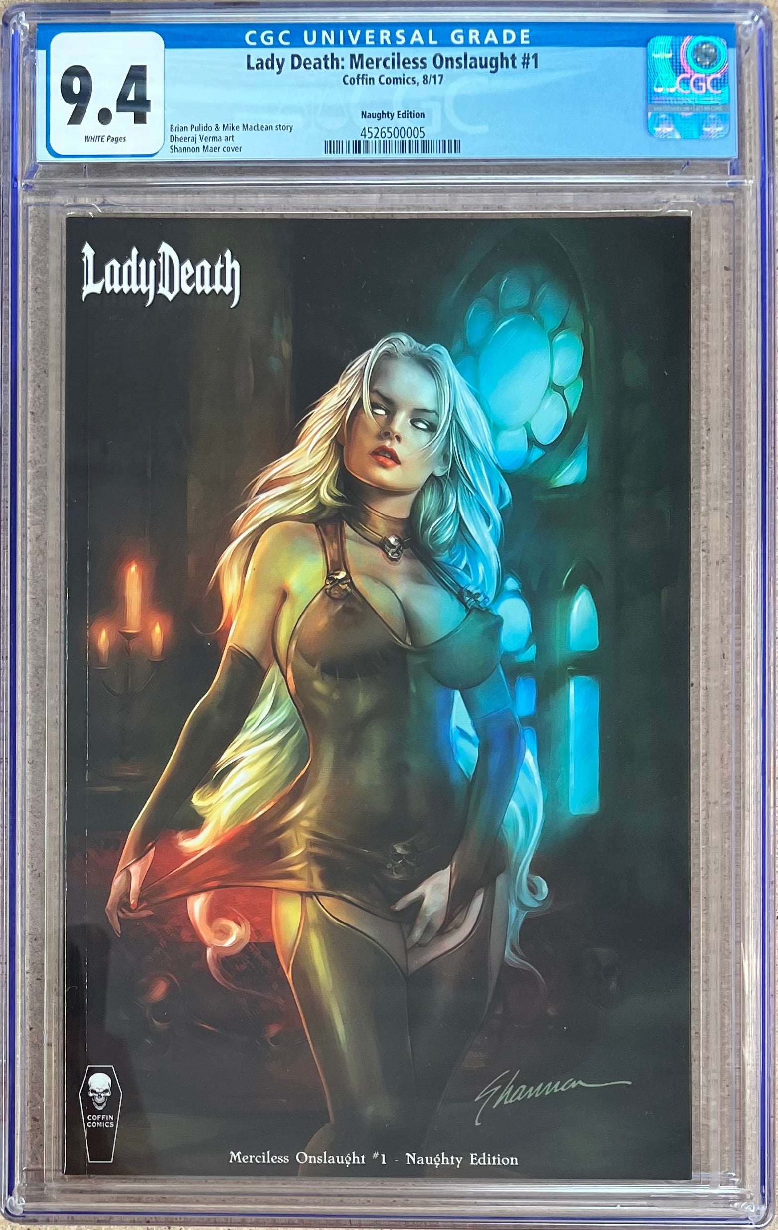Lady Death: Merciless Onslaught #1 Naughty Edition CGC 9.4