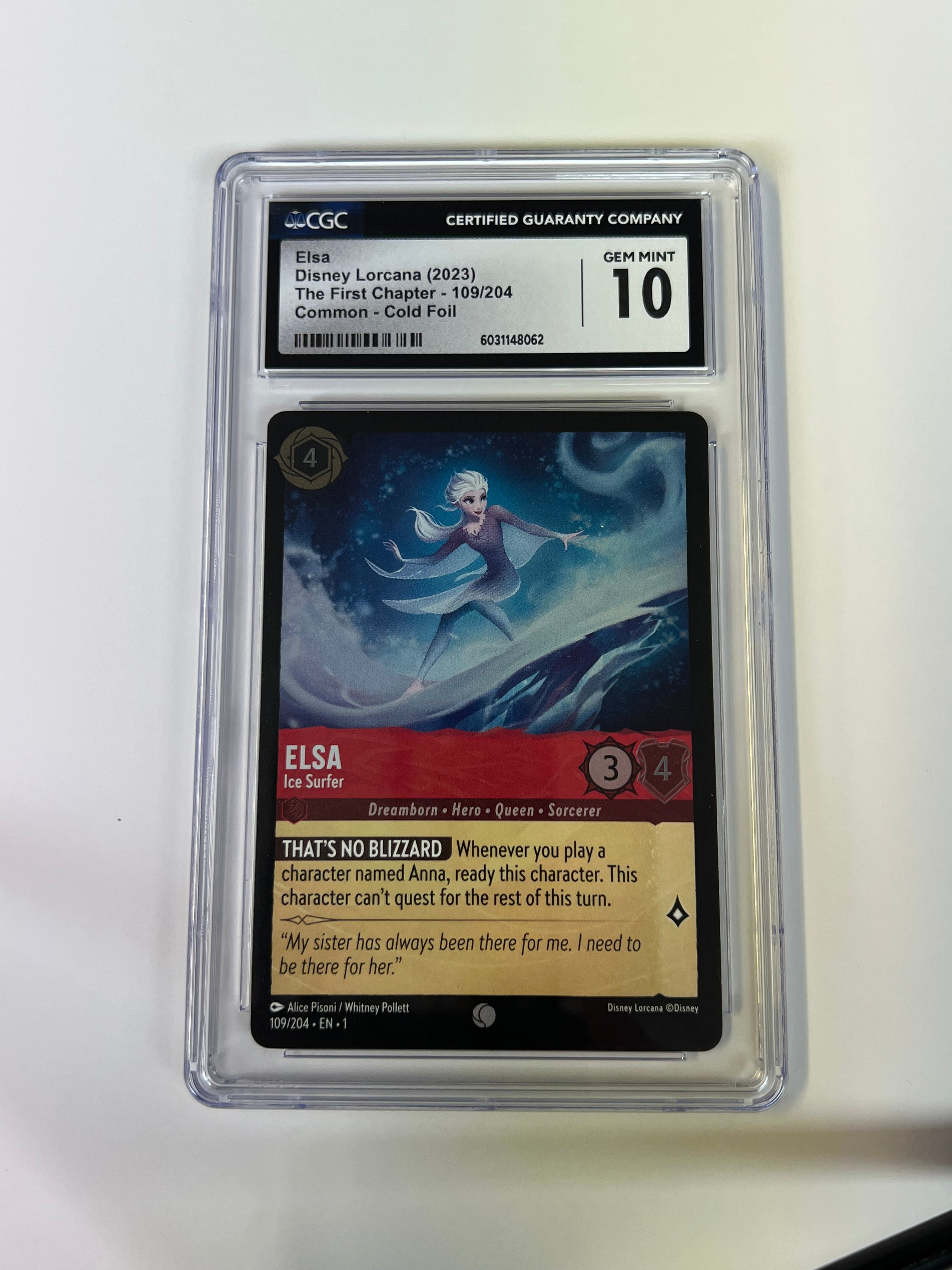 2023 Disney Lorcana Elsa 109/204 CGC 10