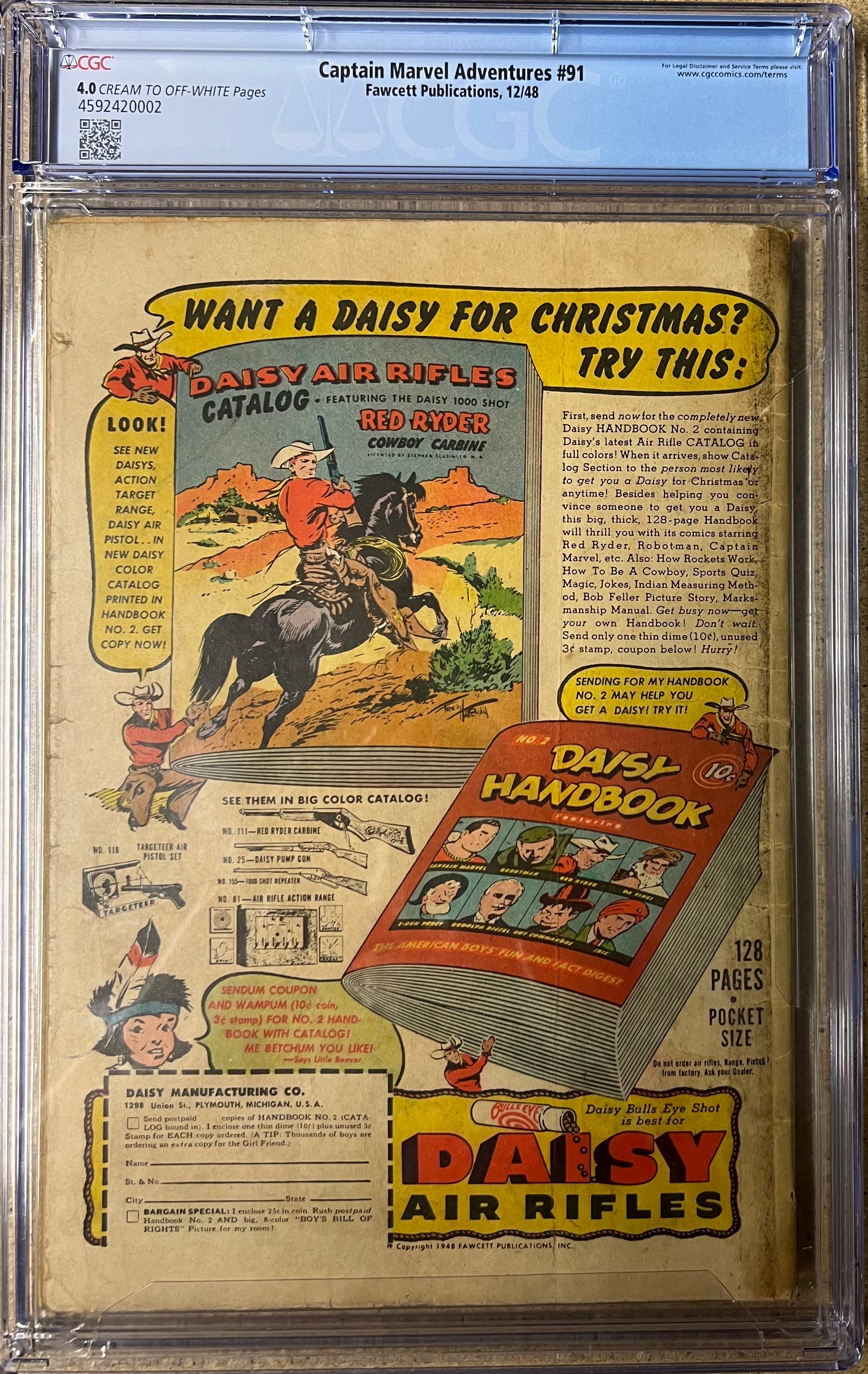 Captain Marvel Adventures #91 CGC 4.0