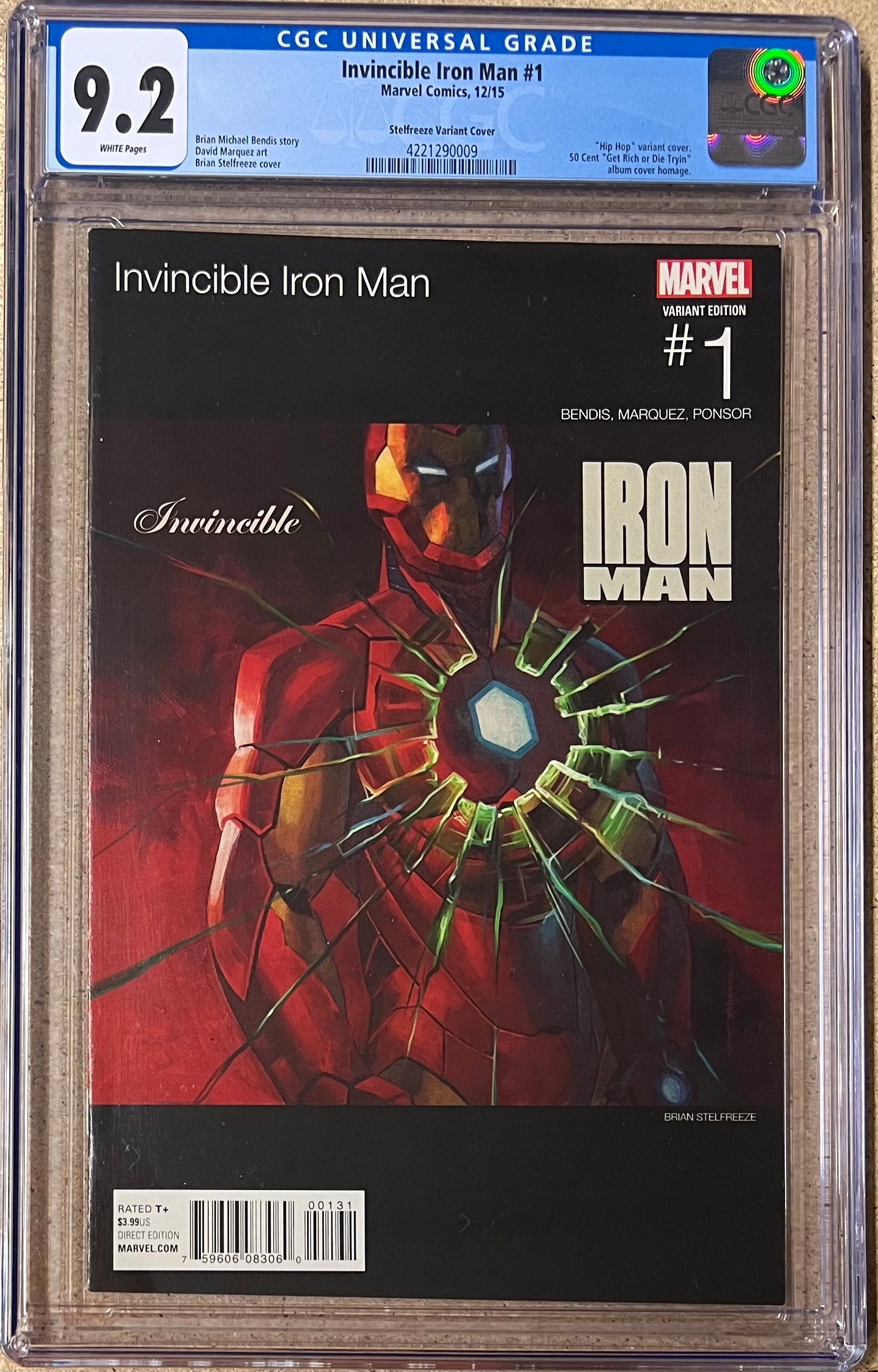 Invincible Iron Man #1 Hip Hop Variant CGC 9.2