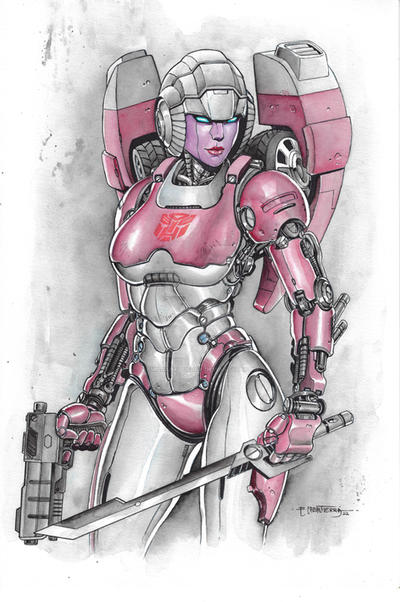 Arcee Original Art Emil Cabaltierra - Slab City Comics 