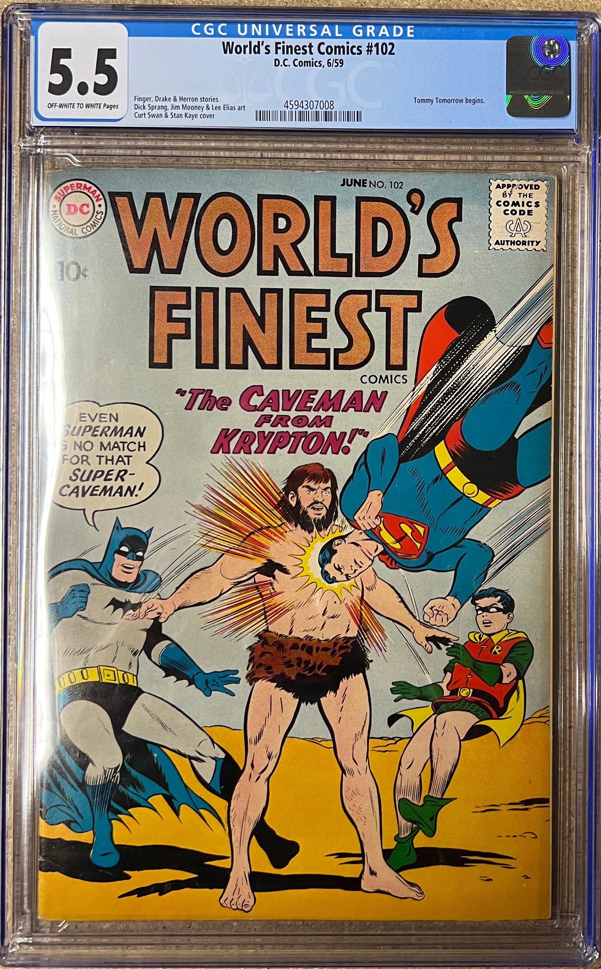 World's Finest Comics #102 CGC 5.5