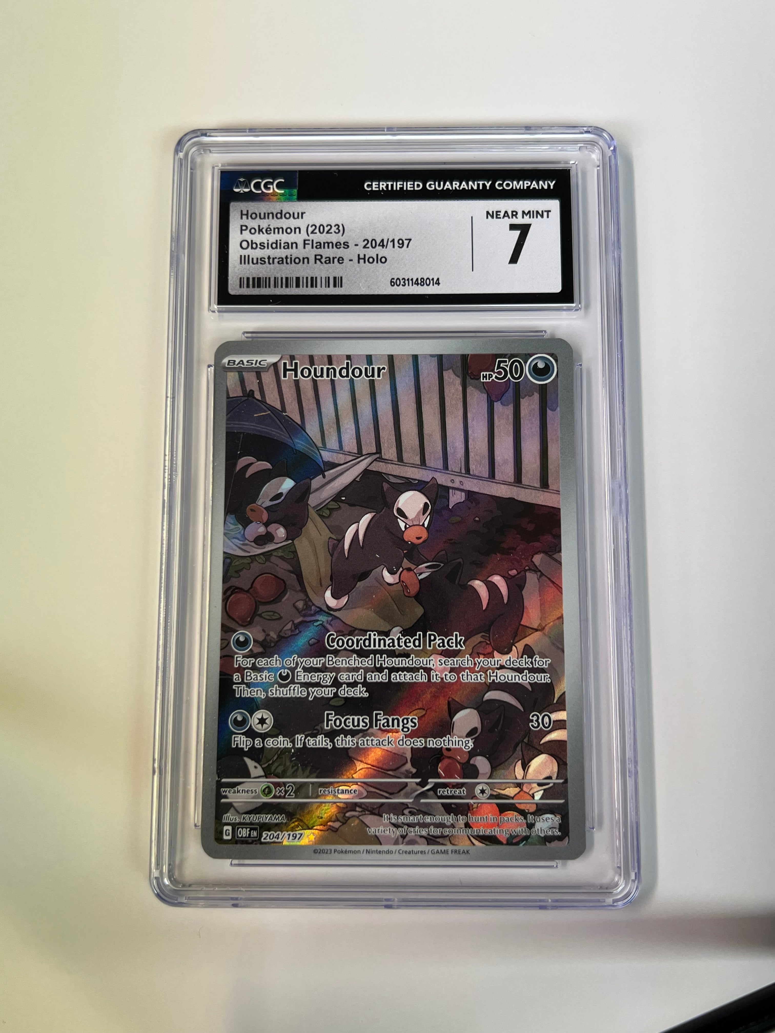 Houndour Obsidian Flames 204/197 CGC 7