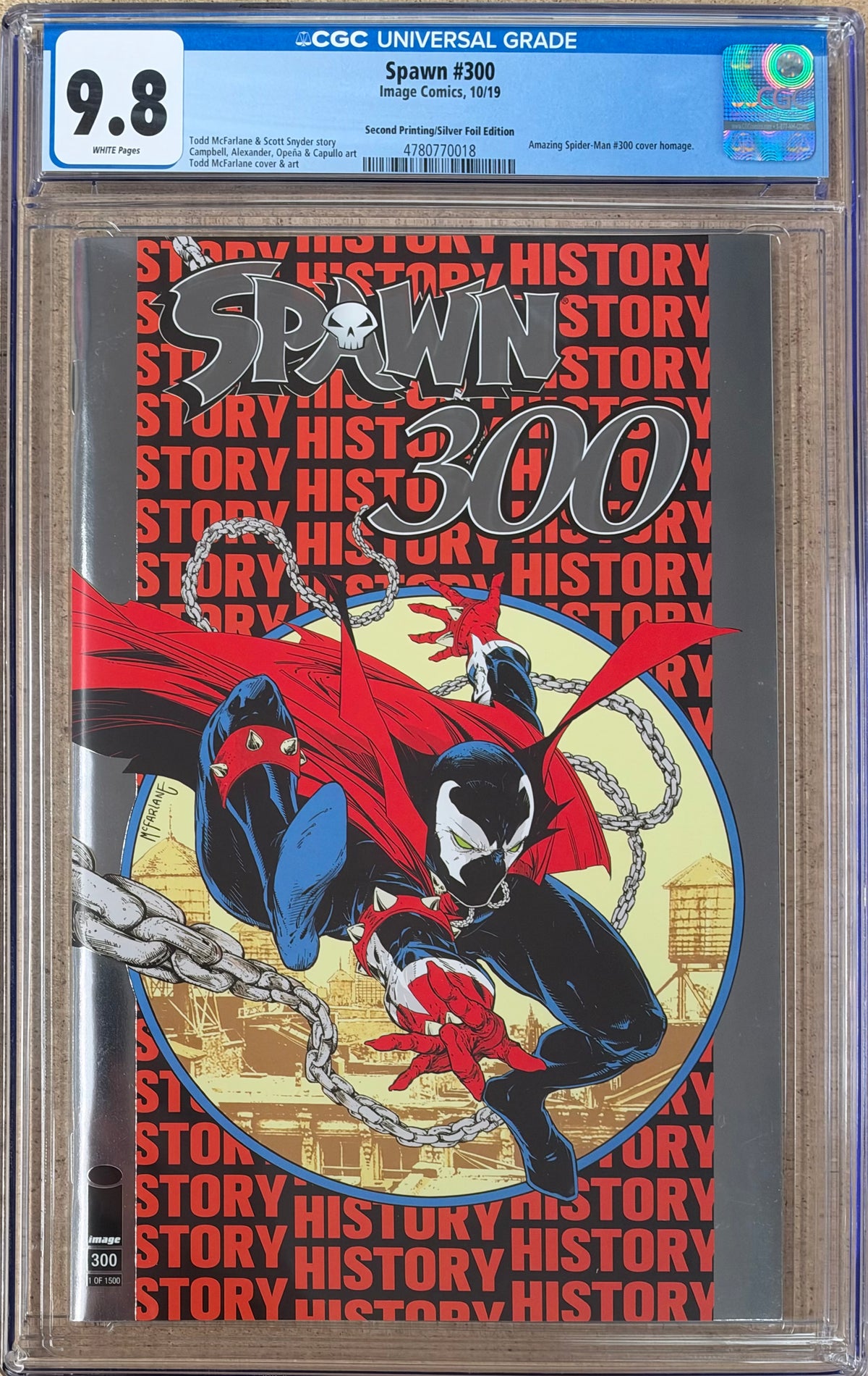 Spawn #300 Second Print Foil Variant CGC 9.8