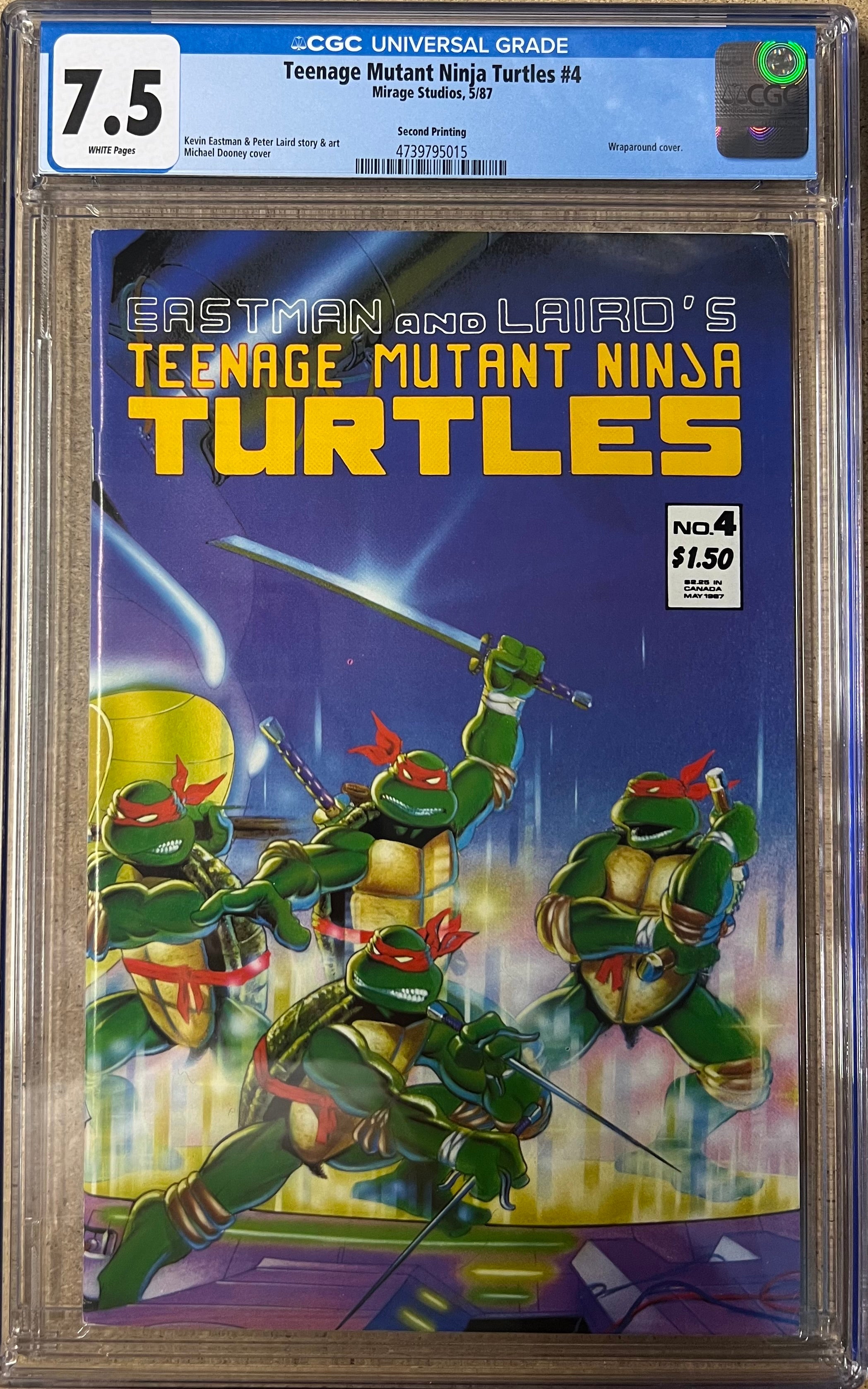 Teenage Mutant Ninja Turtles #4 Second Print CGC 7.5