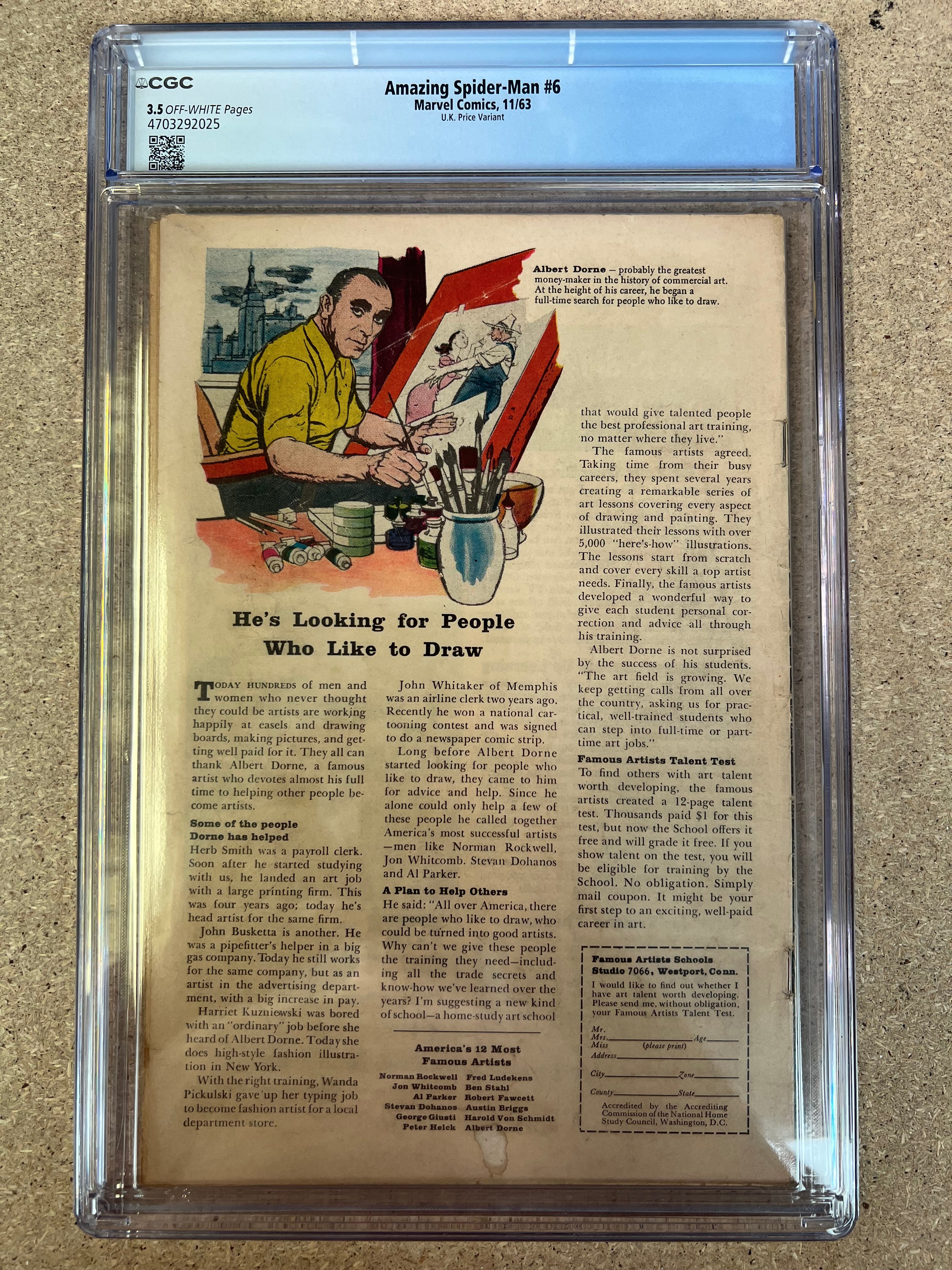 Amazing Spider-Man #6 CGC 3.5 U.K Price Variant