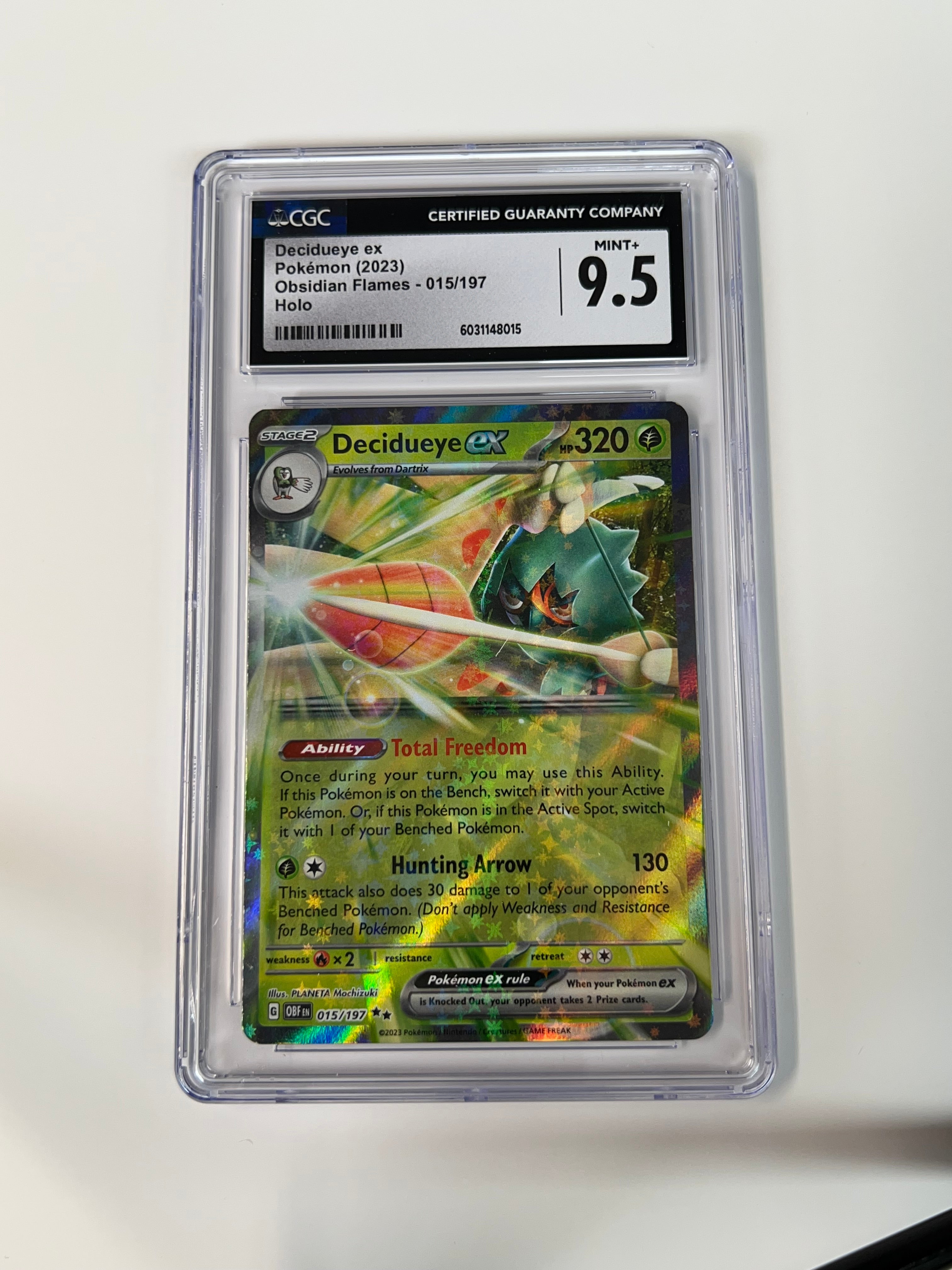 Decidueye EX Obsidian Flames 015/197 CGC 9.5