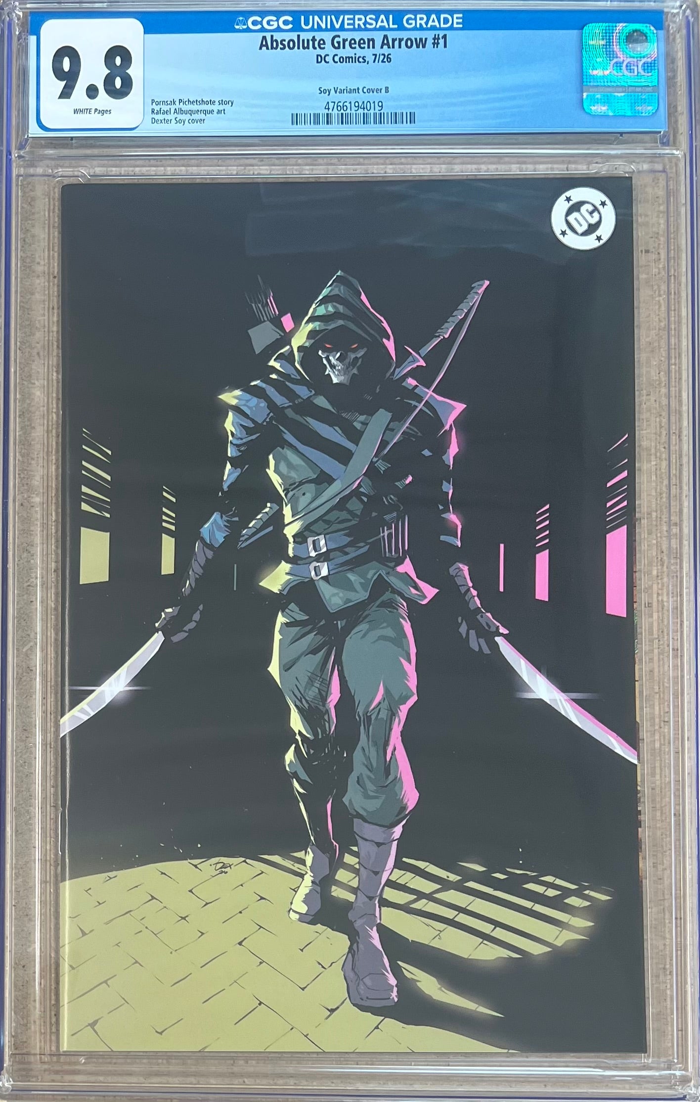 Absolute Green Arrow #1 Dexter Soy Virgin Variant CGC 9.8