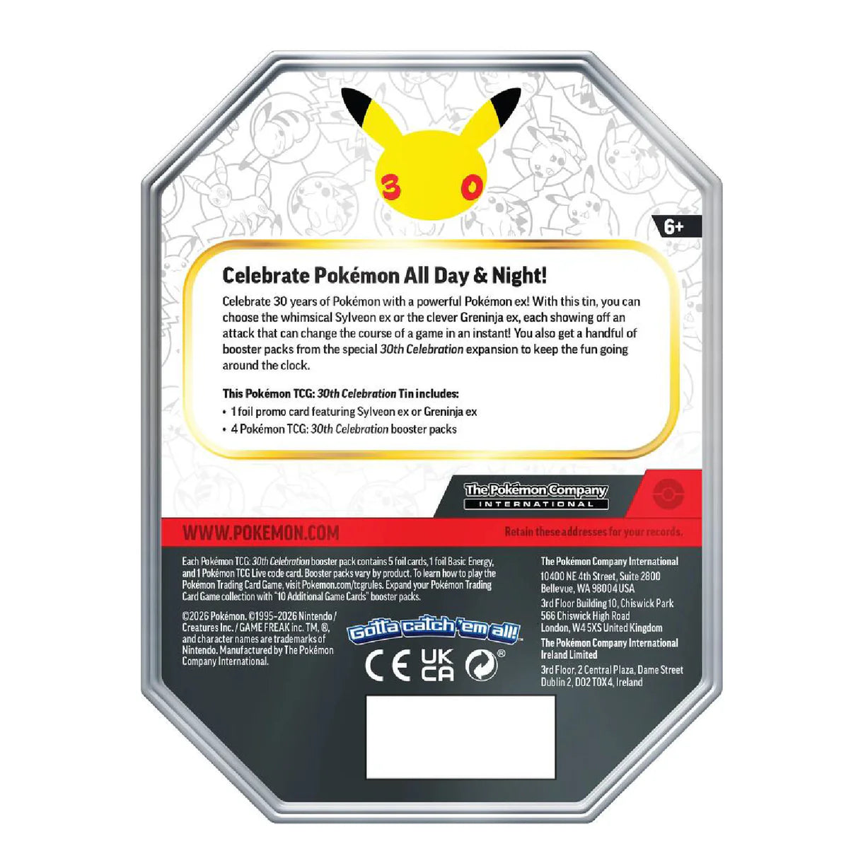Pokemon TCG: 30th Celebration - Sylveon ex Tin PREORDER