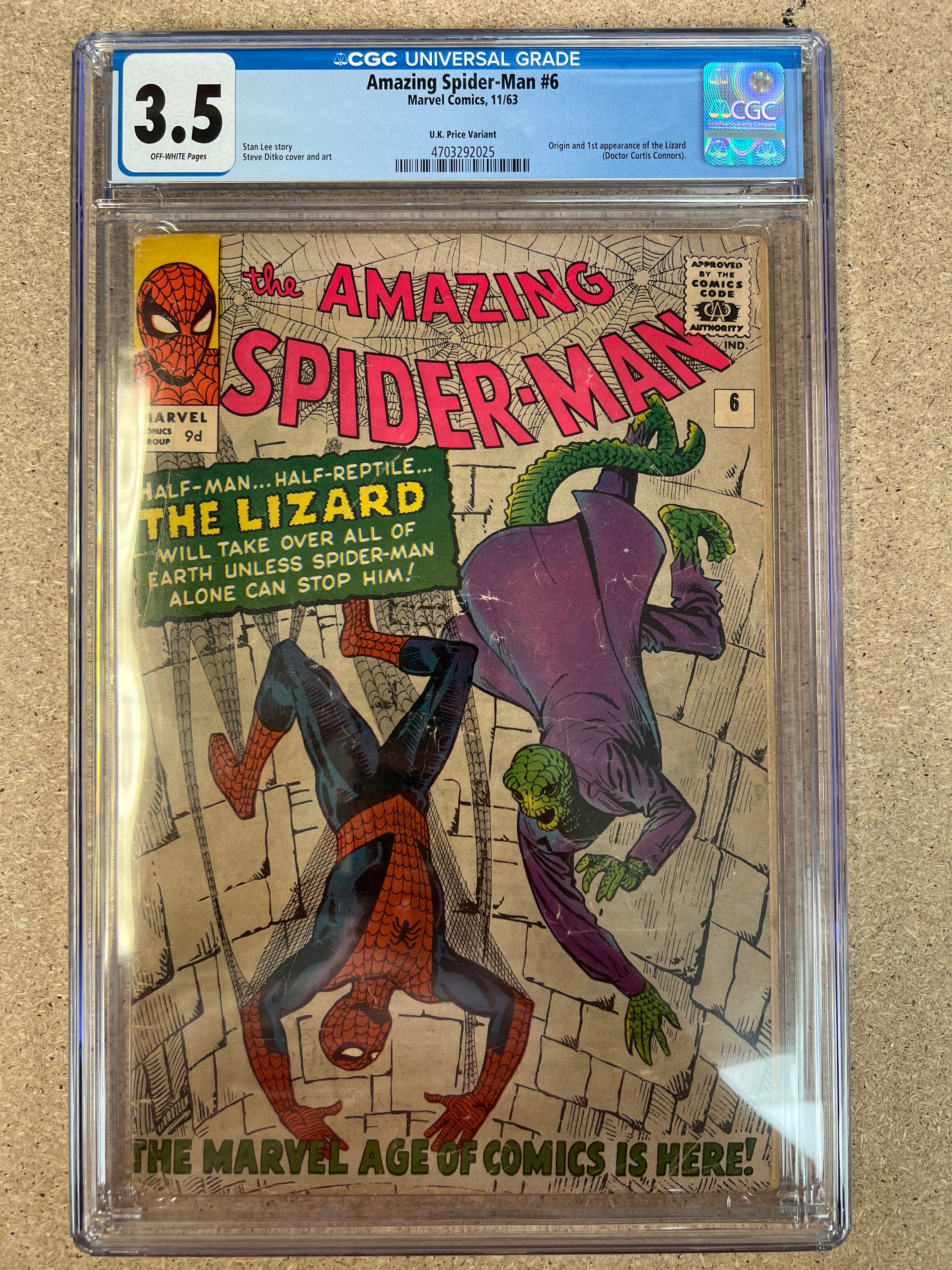 Amazing Spider-Man #6 CGC 3.5 U.K Price Variant