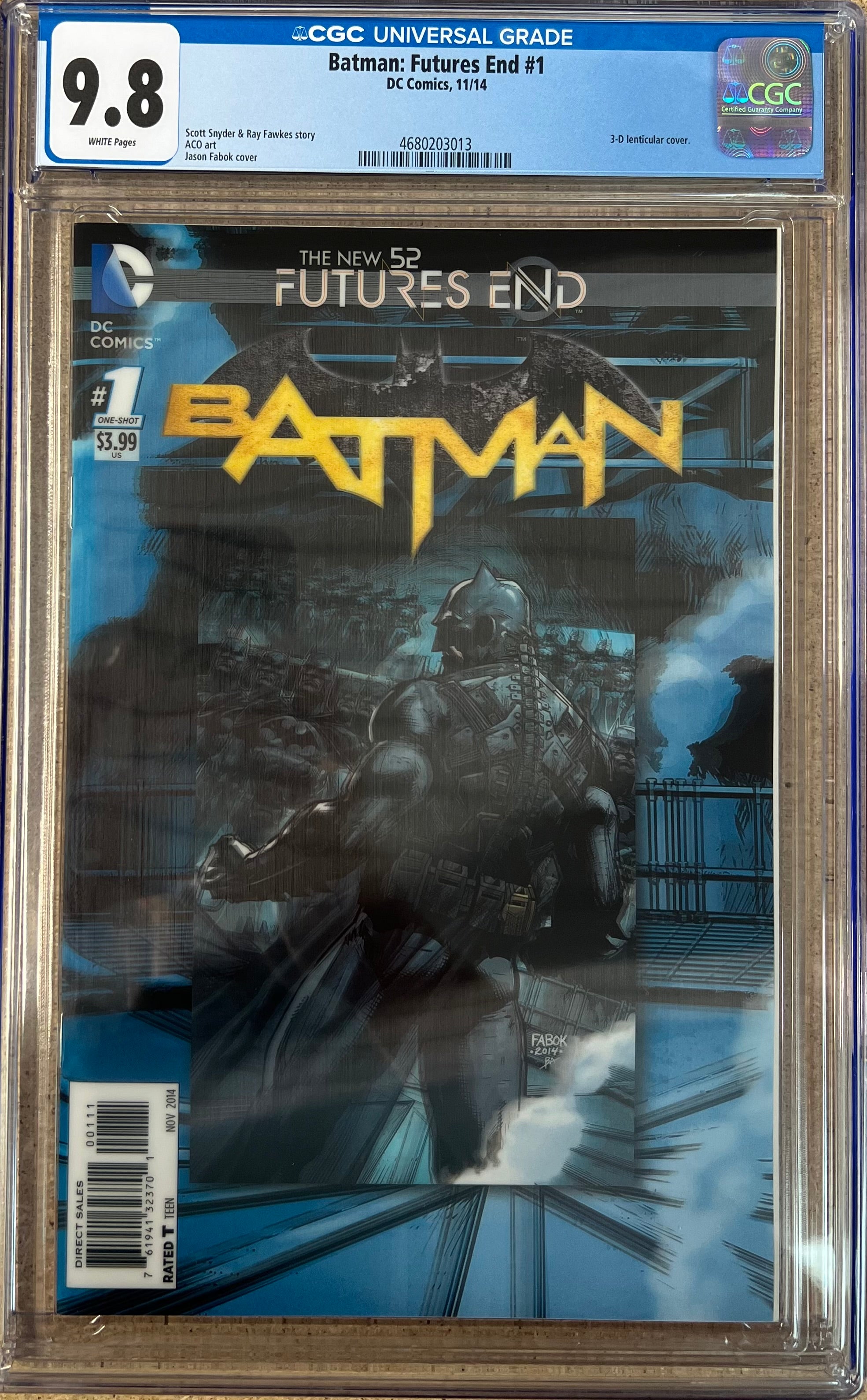 Batman Futures End #1 Lenticular Cover CGC 9.8