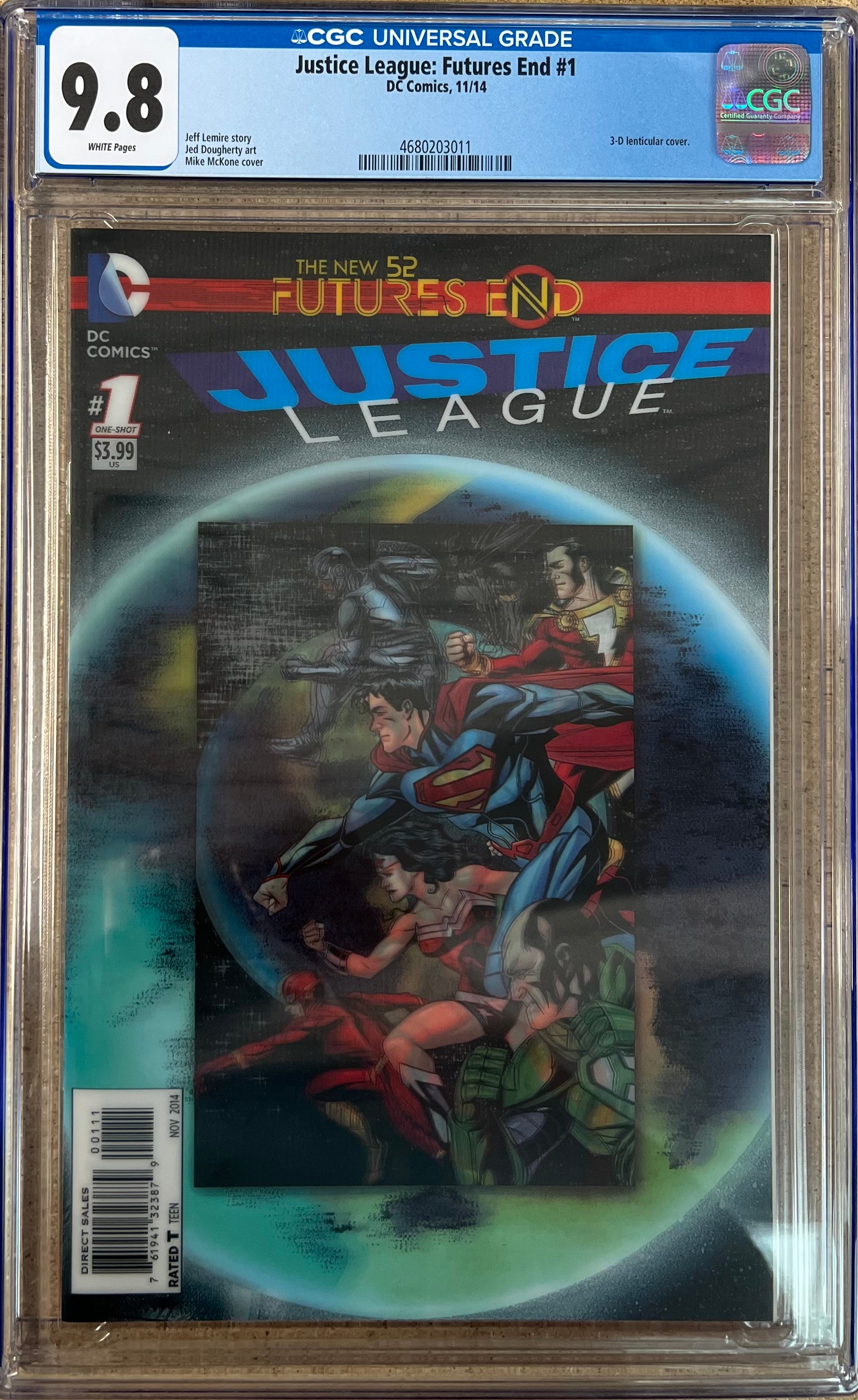 Justice League: Futures End #1 Lenticular Cover CGC 9.8