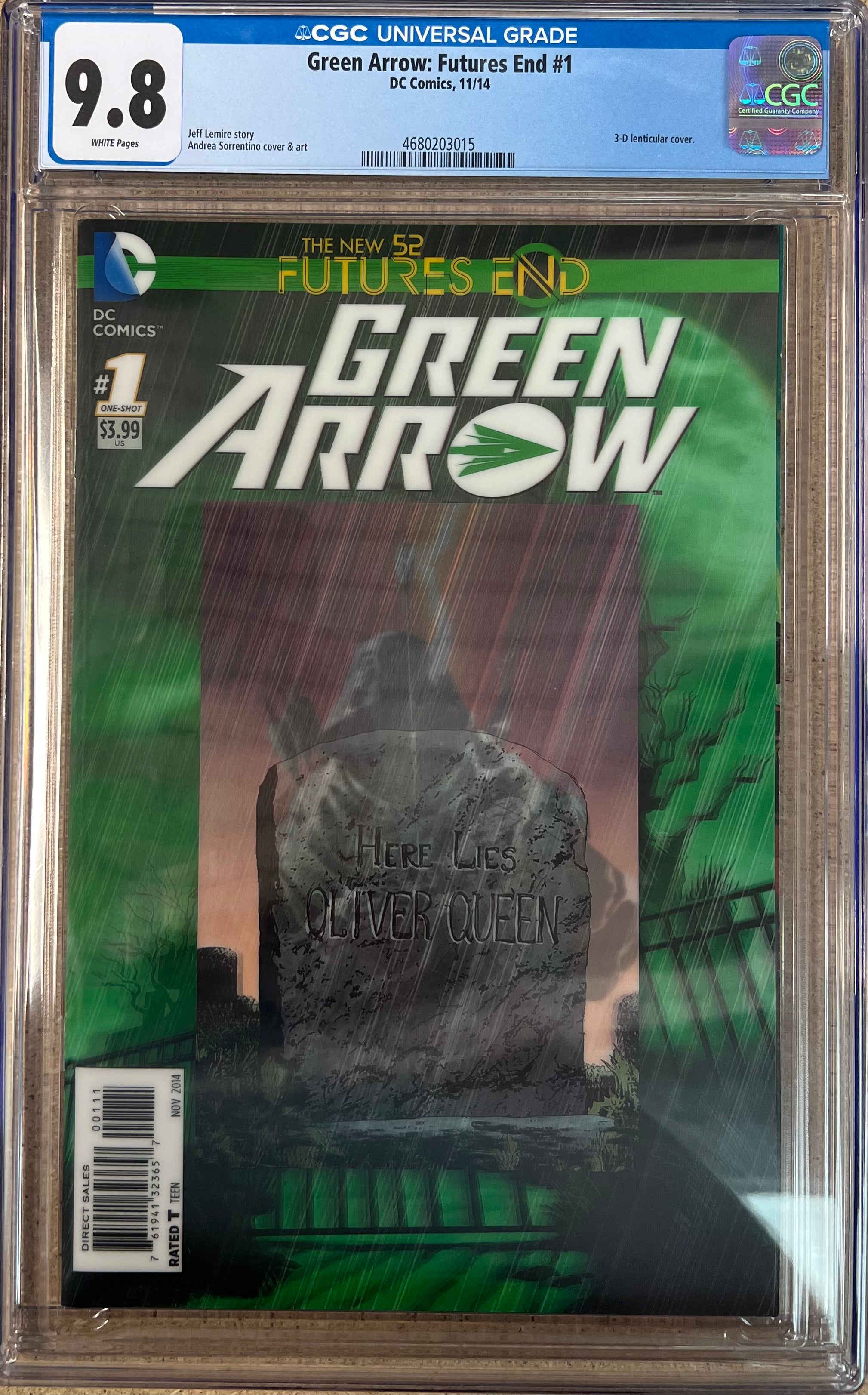 Green Arrow Futures End #1 Lenticular Cover CGC 9.8