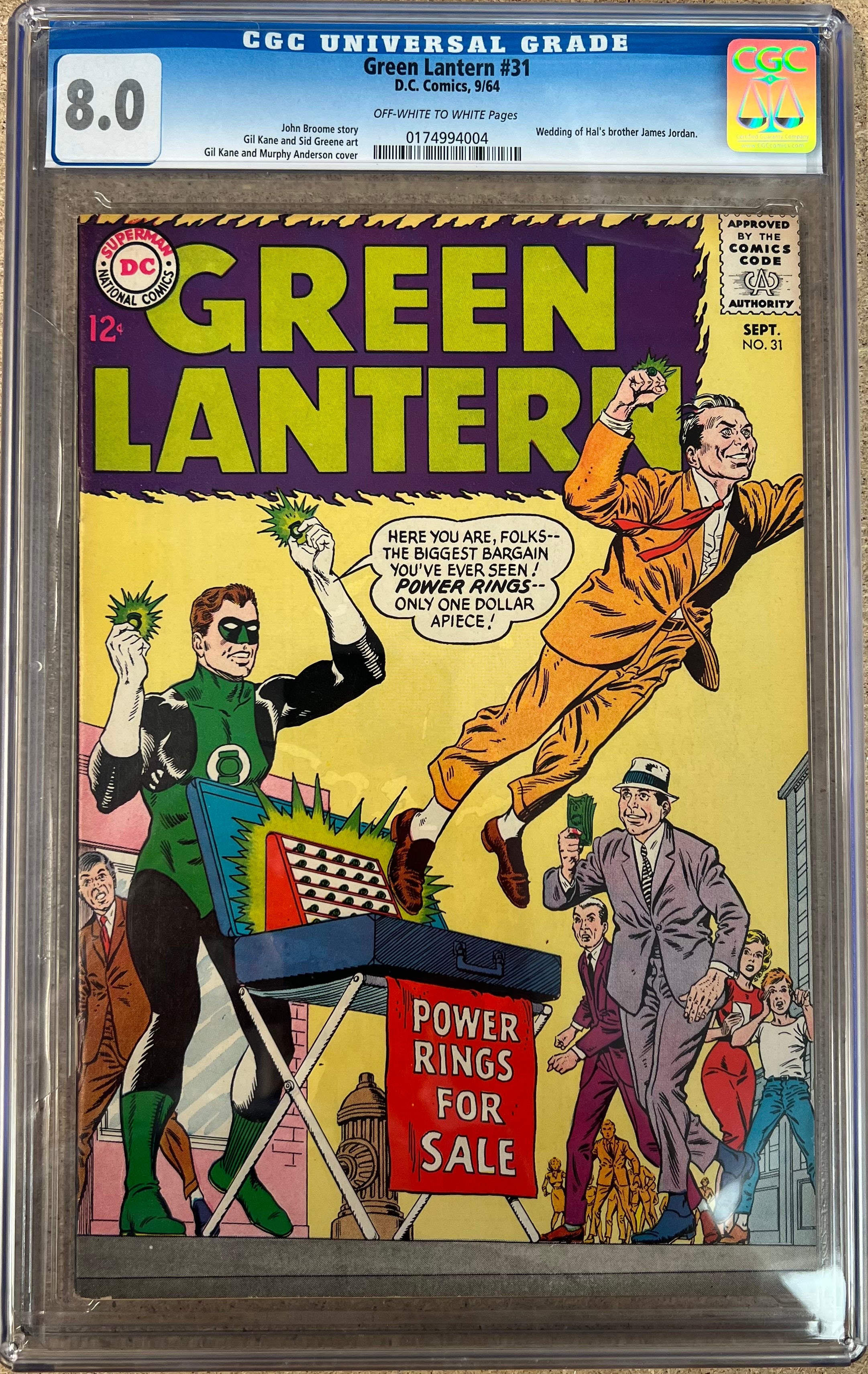 Green Lantern #31 CGC 8.0