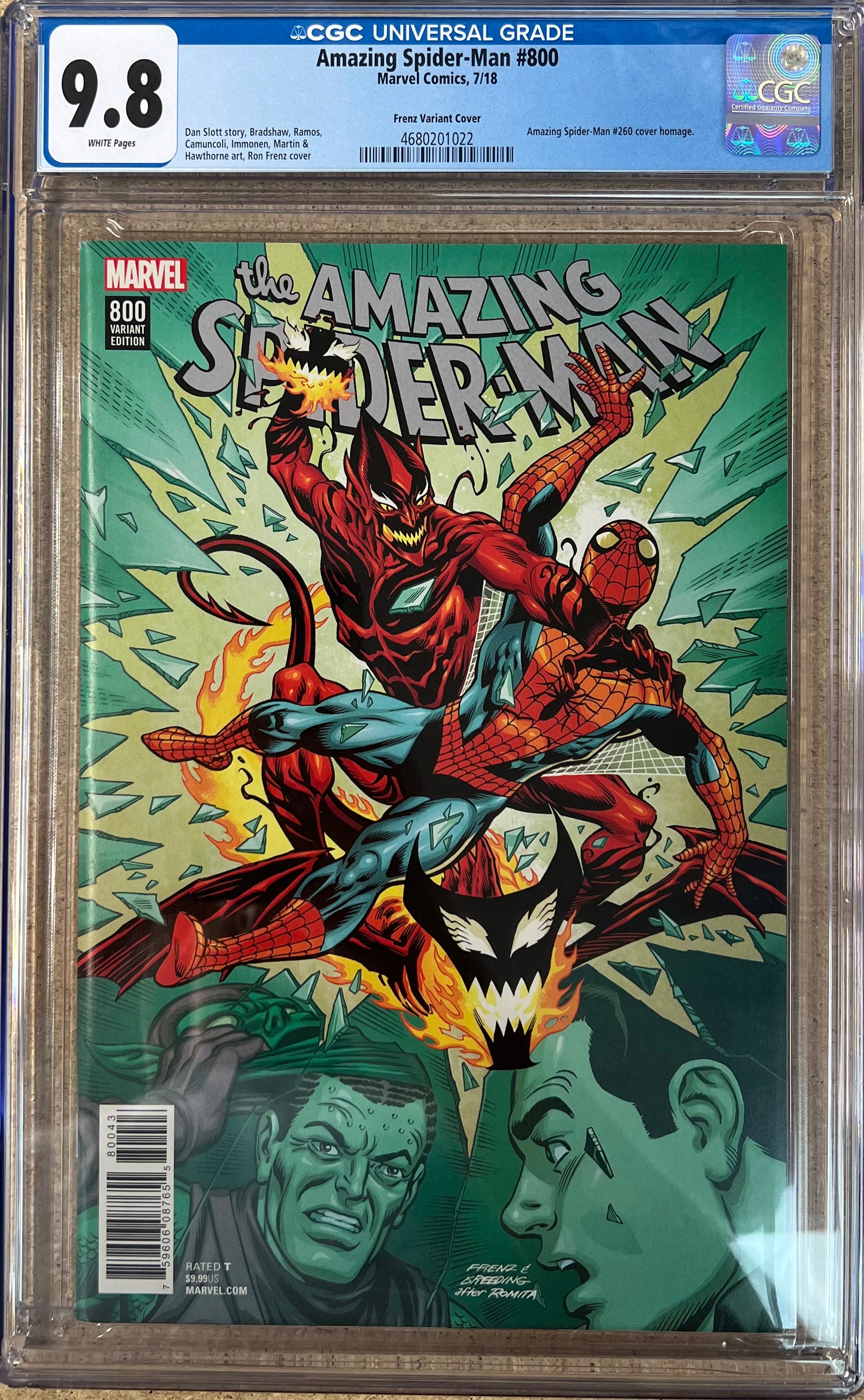 Amazing Spider-Man #800 Frenz Variant CGC 9.8