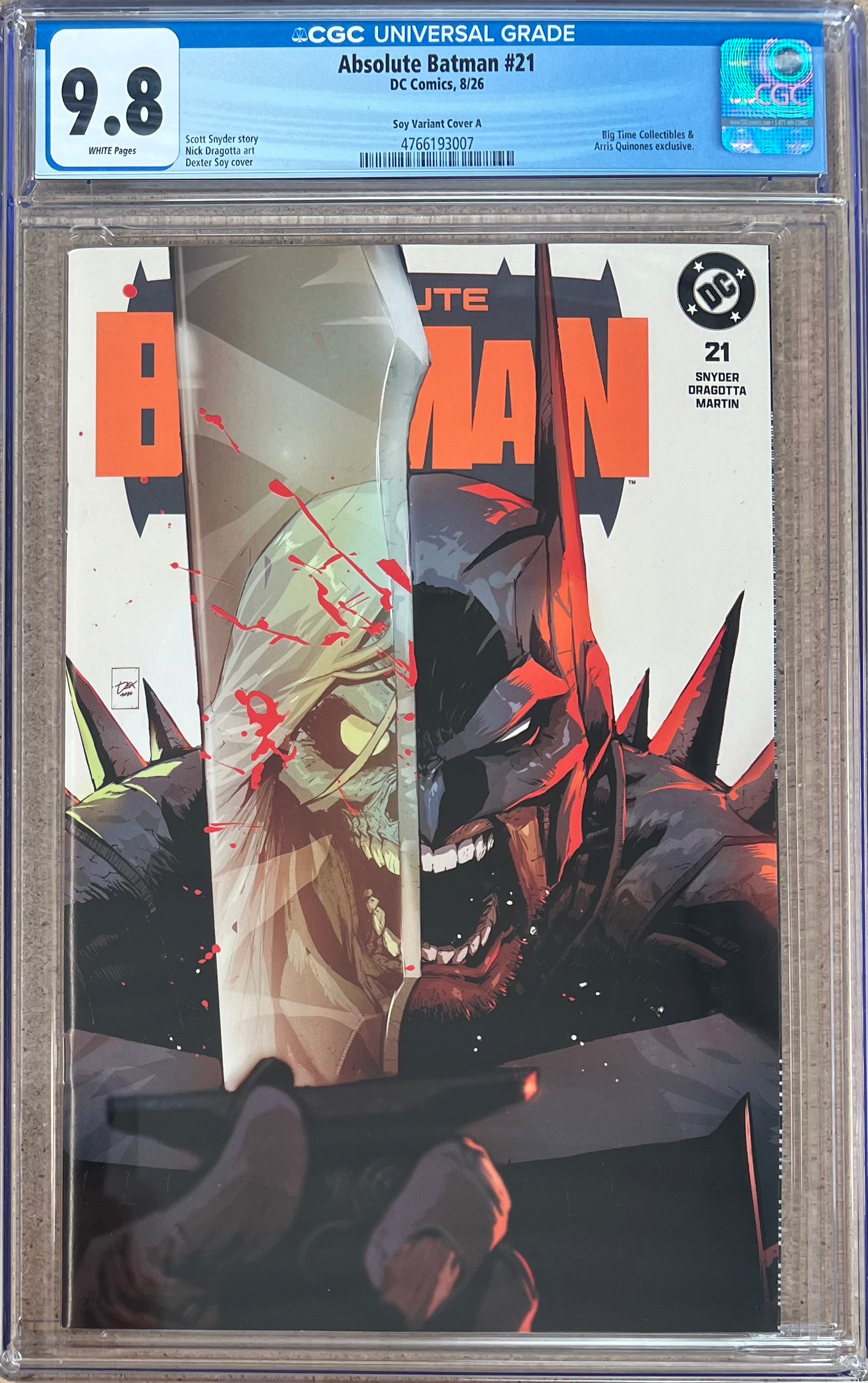Absolute Batman #21 Dexter Soy Trade Variant CGC 9.8