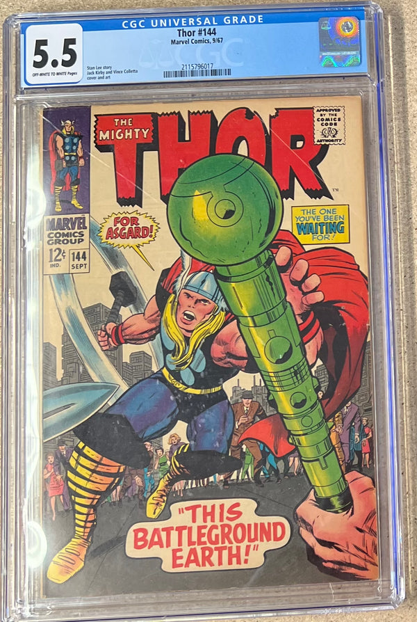 Thor #144 CGC 5.5 - Slab City Comics 