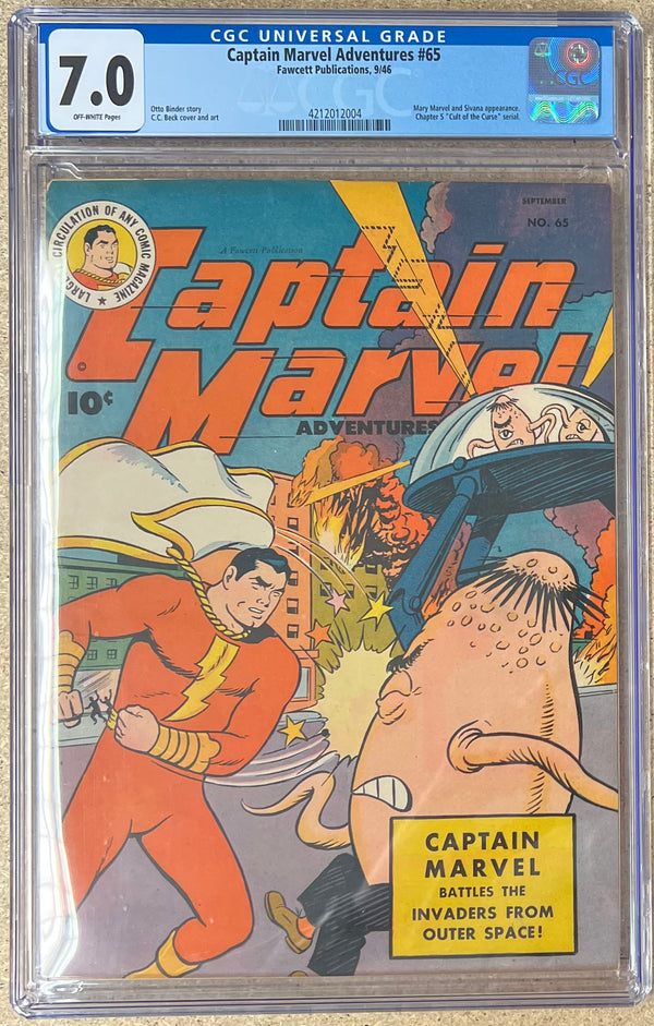 Captain Marvel Adventures #65 CGC 7.0 - Slab City Comics 