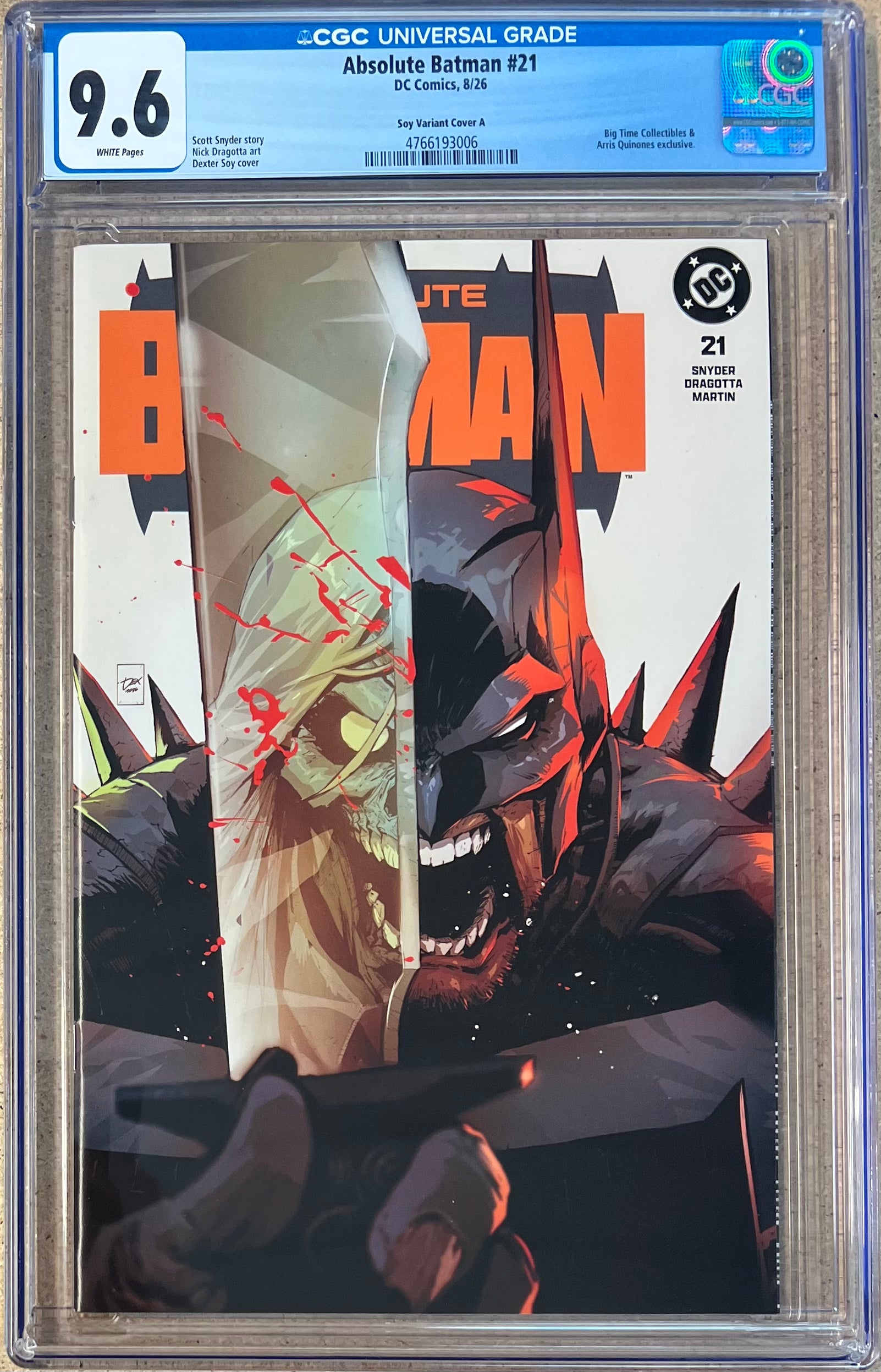 Absolute Batman #21 Dexter Soy Trade Variant CGC 9.6