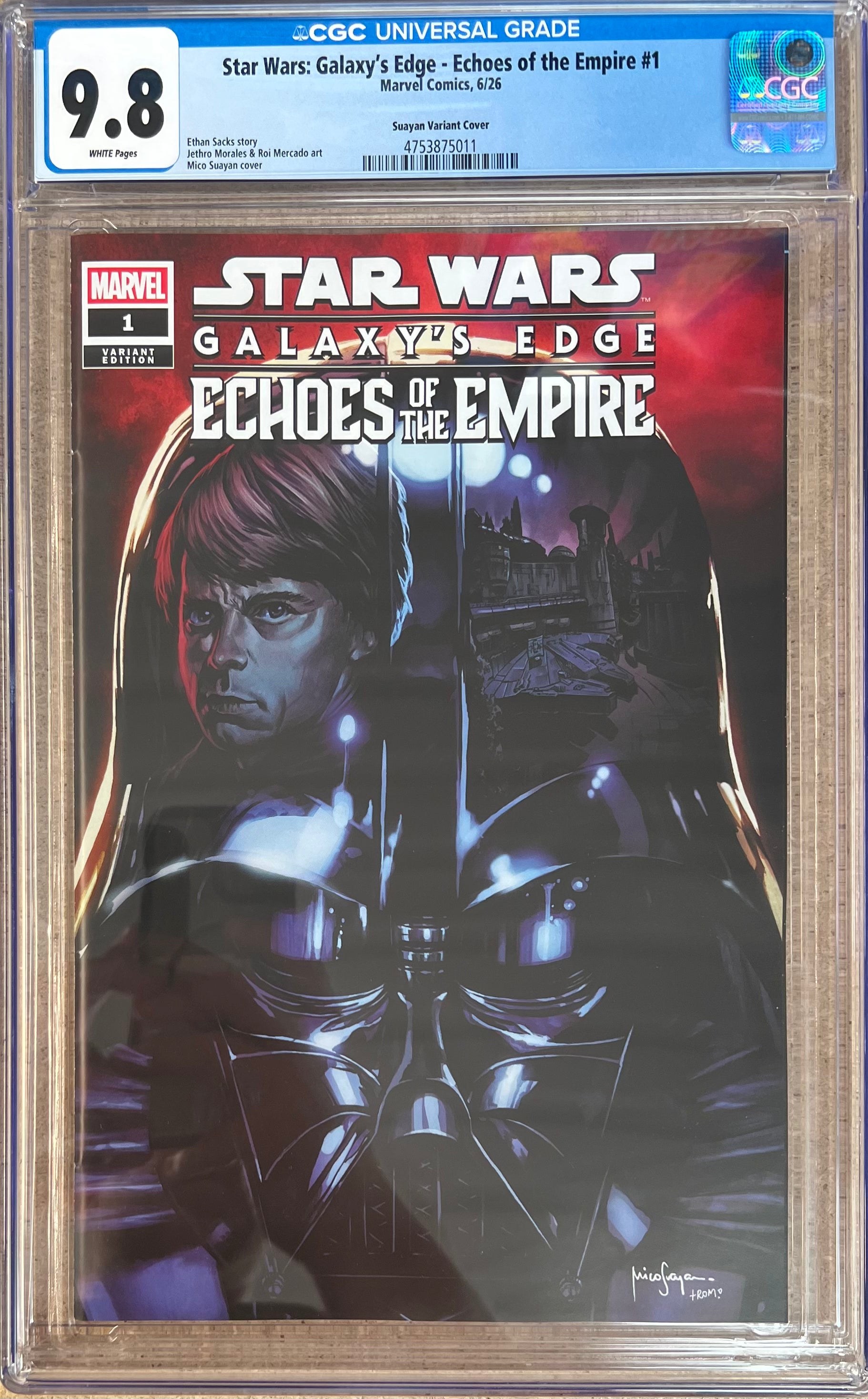 Star Wars: Galaxy's Edge - Echoes Of The Empire #1 Mico Suayan Trade Variant CGC 9.8