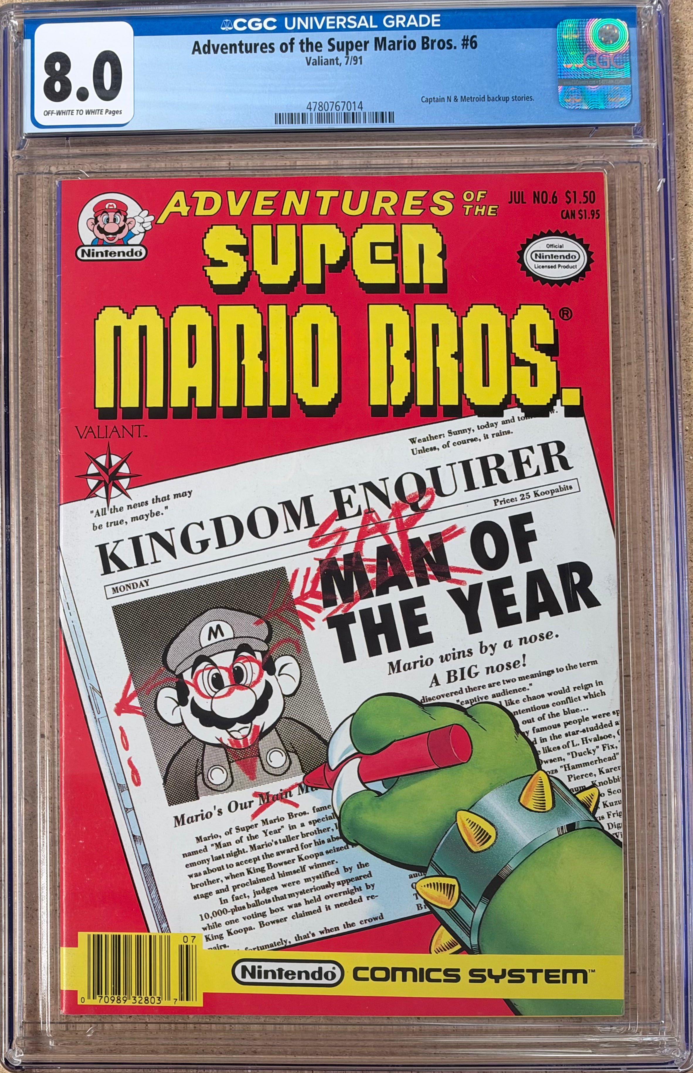 Adventures of the Super Mario Bros #6 CGC 8.0