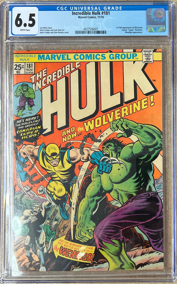 Incredible Hulk #181 CGC 6.5 - Slab City Comics 