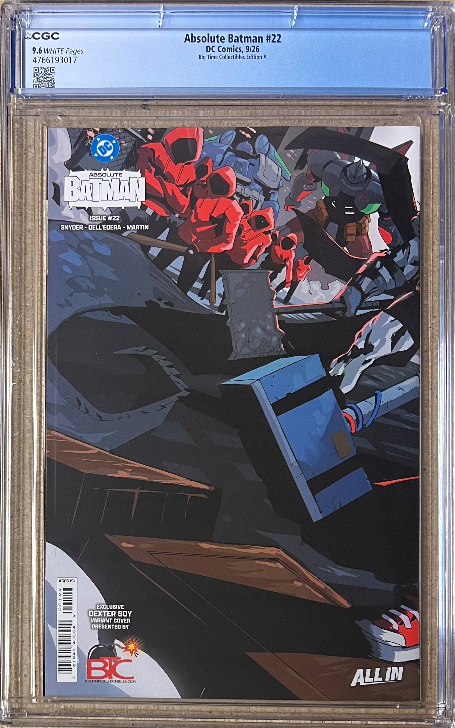 Absolute Batman #22 Dexter Soy Trade Variant CGC 9.6