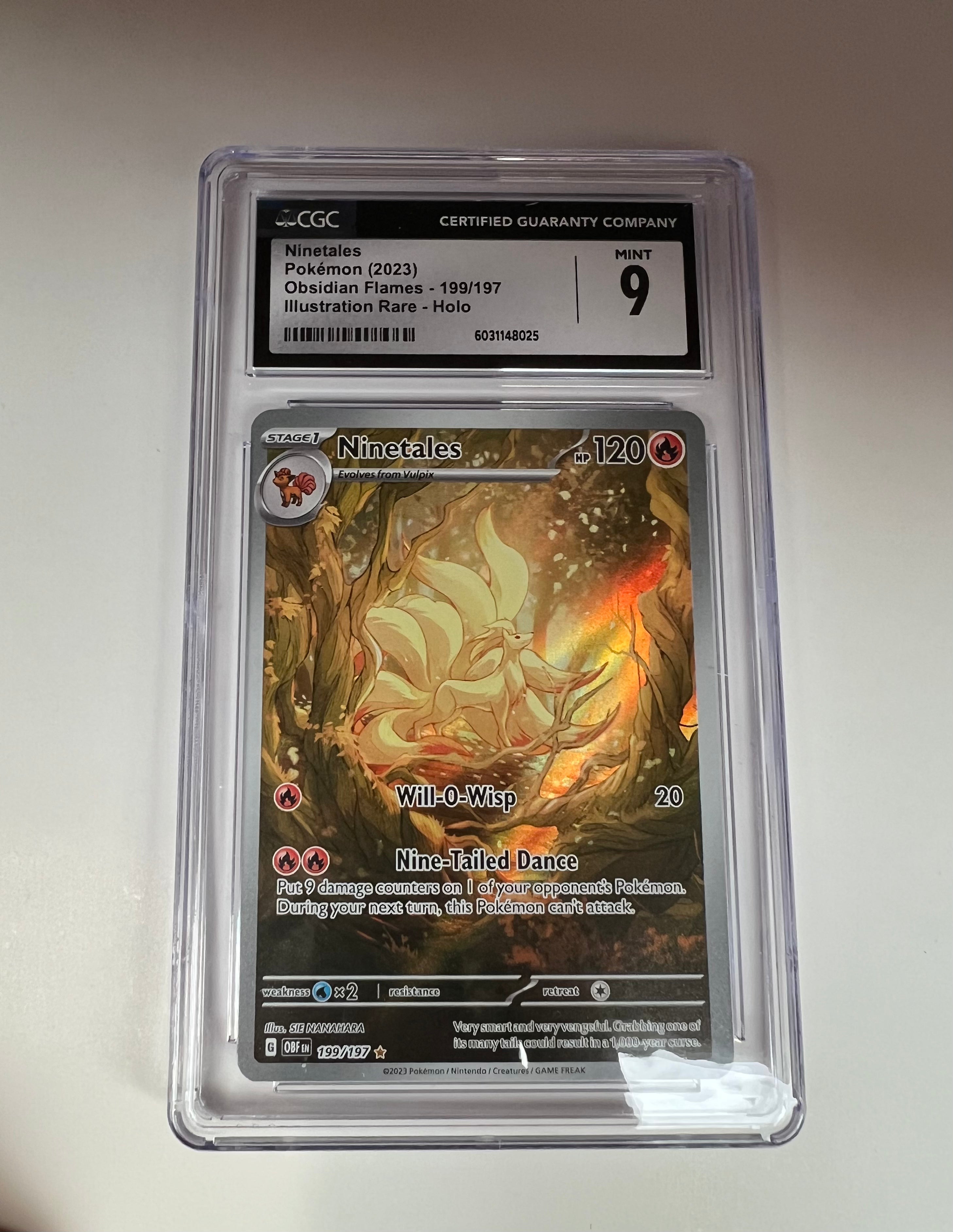 Ninetales Obsidian Flames 199/197 CGC 9