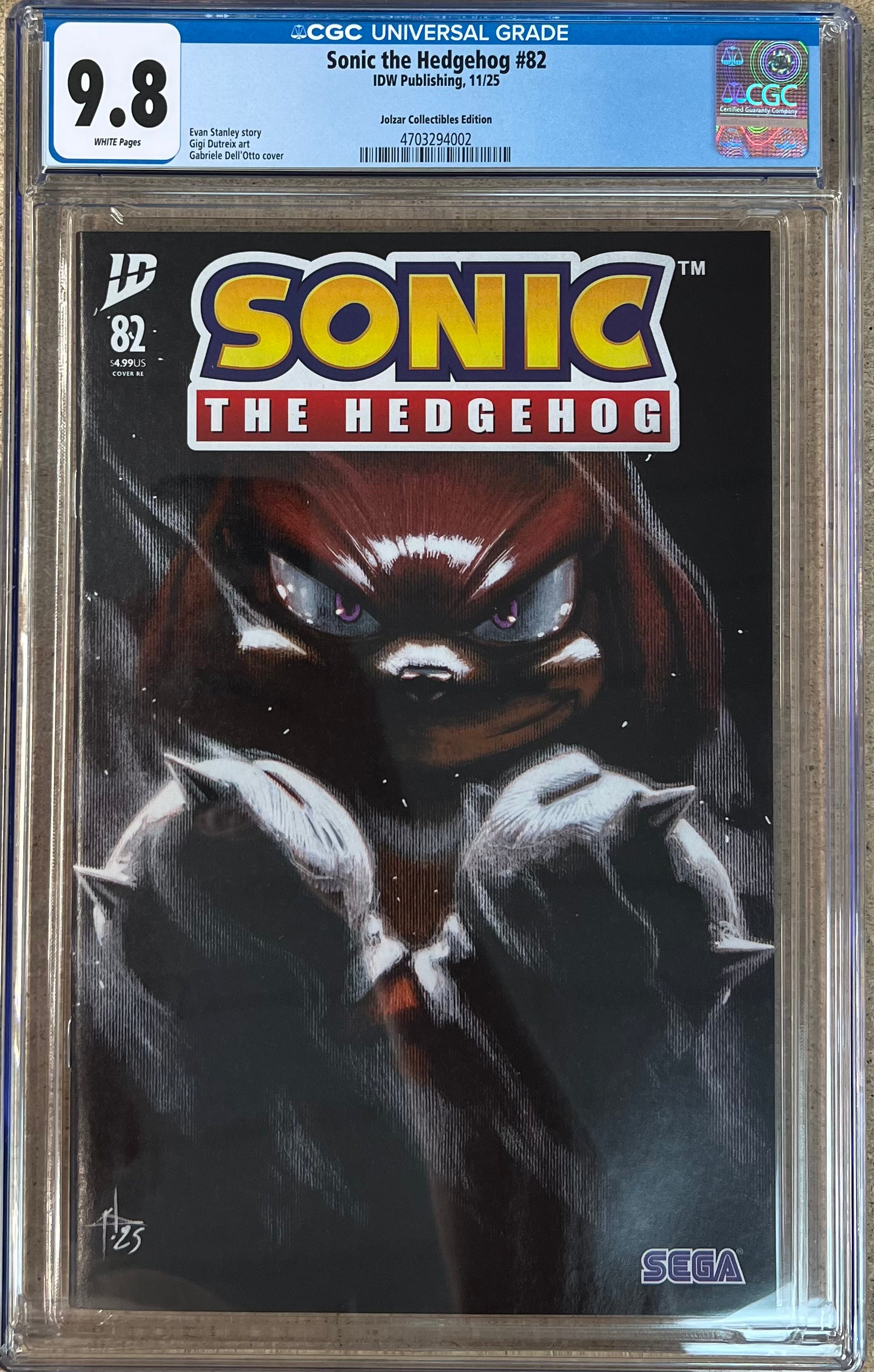 Sonic The Hedgehog #82 Dell Otto Trade CGC 9.8