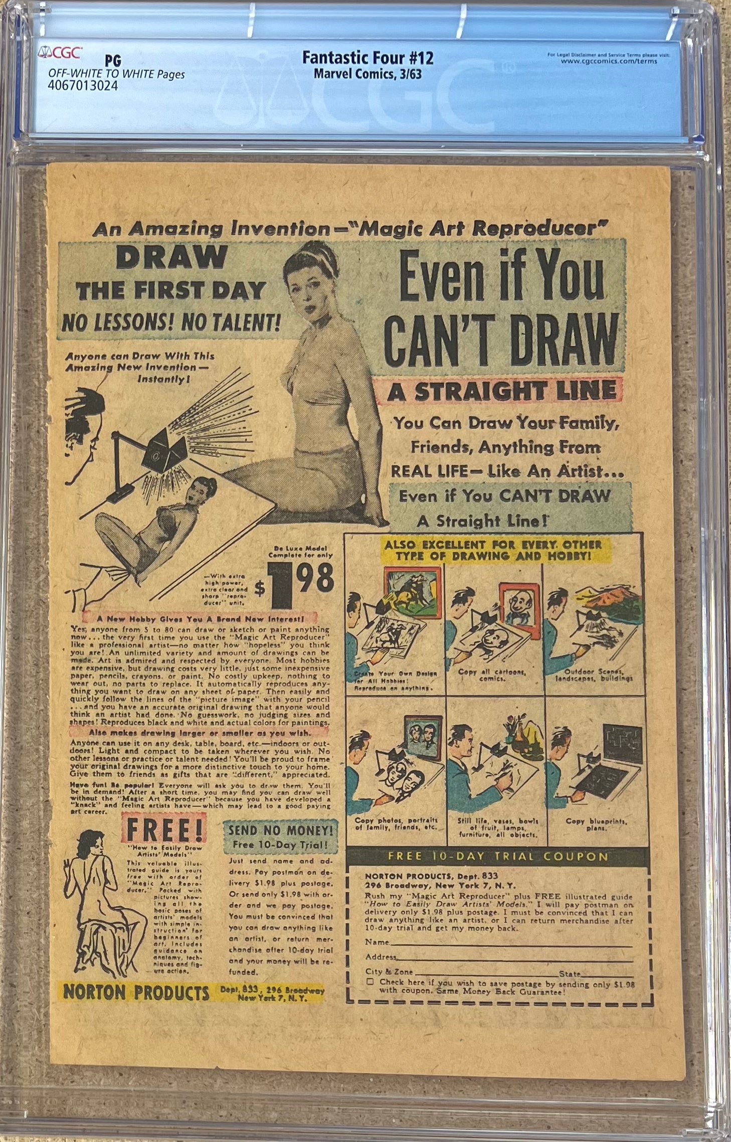 Fantastic Four #12 Page 7 Only CGC NG