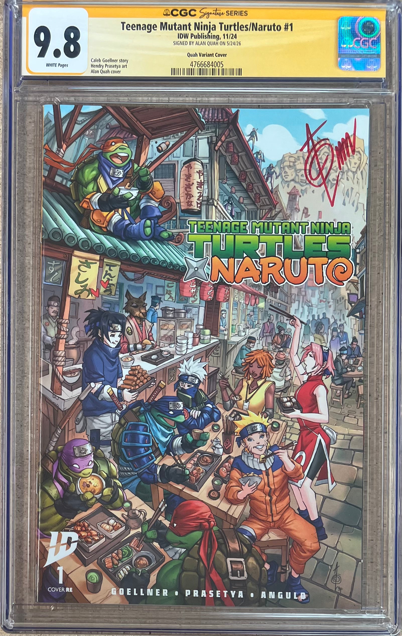TMNT vs Naruto #1 Alan Quah Trade Variant SS CGC 9.8